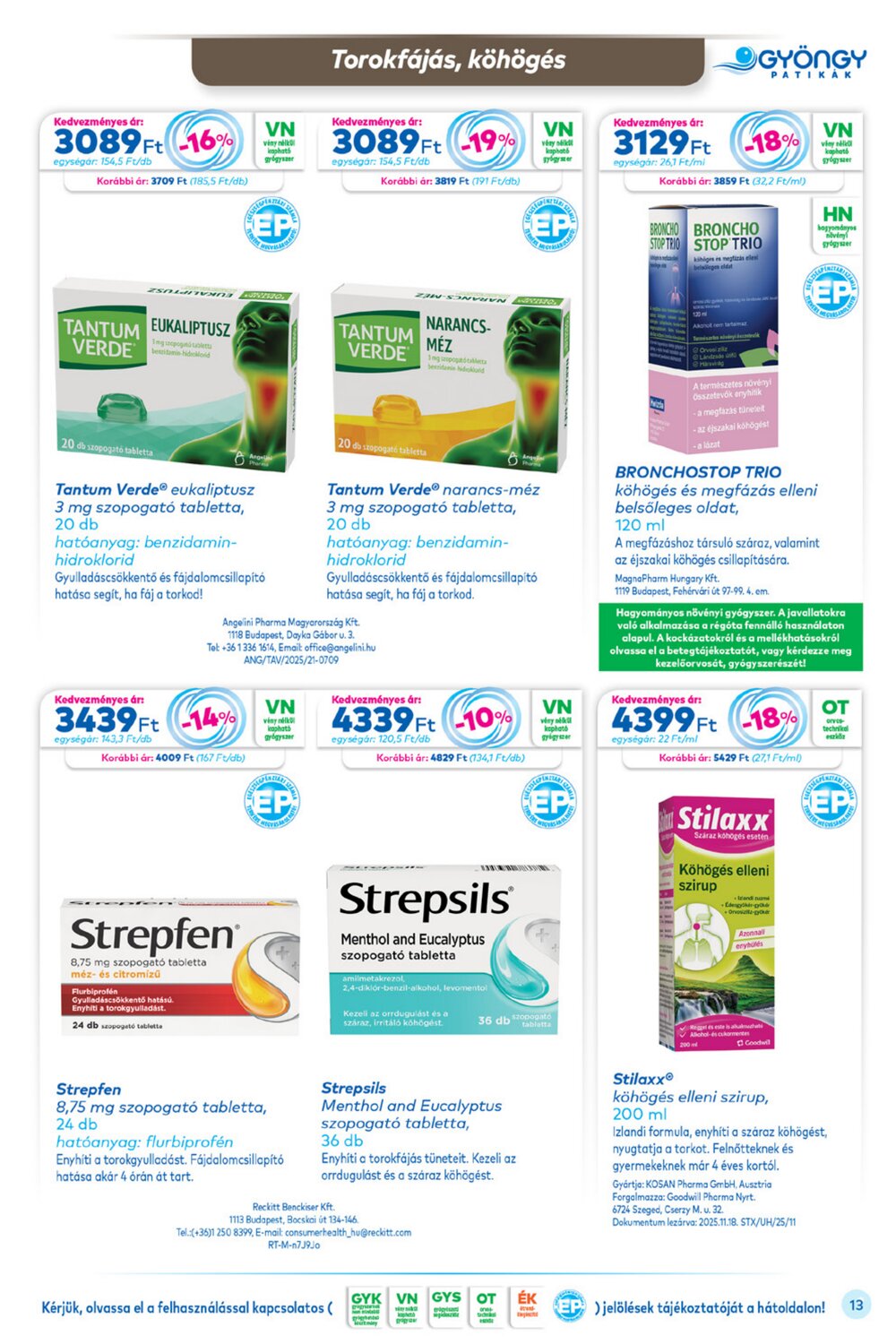 Gyöngy Patikák akciós újság 2026.01.01-től - 13. oldal.