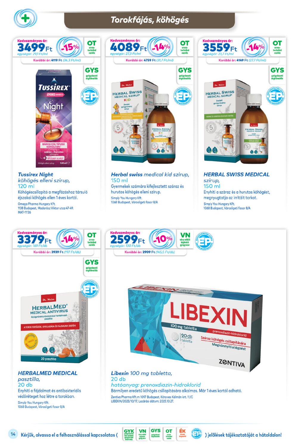 Gyöngy Patikák akciós újság 2026.01.01-től - 14. oldal.