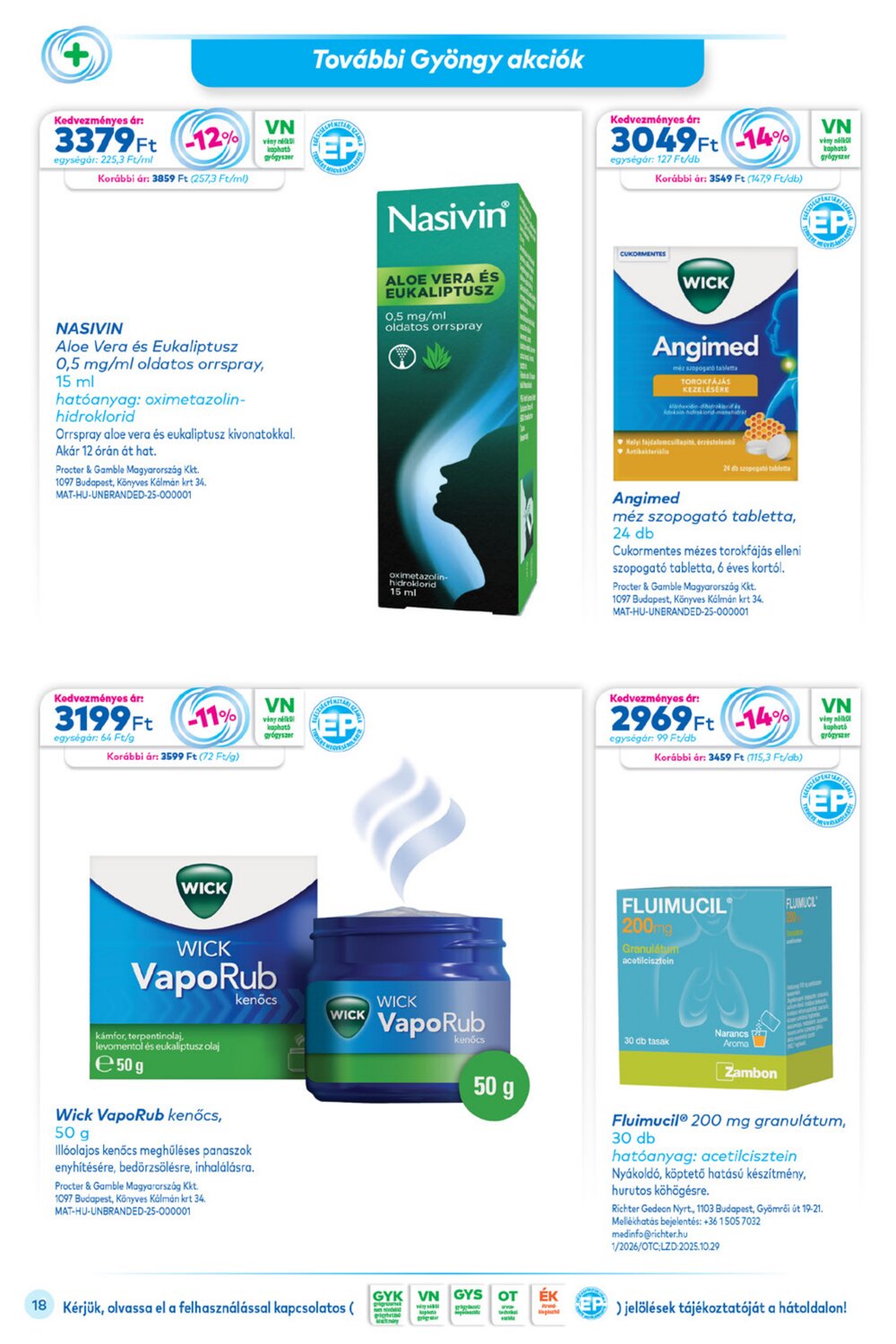 Gyöngy Patikák akciós újság 2026.01.01-től - 18. oldal.