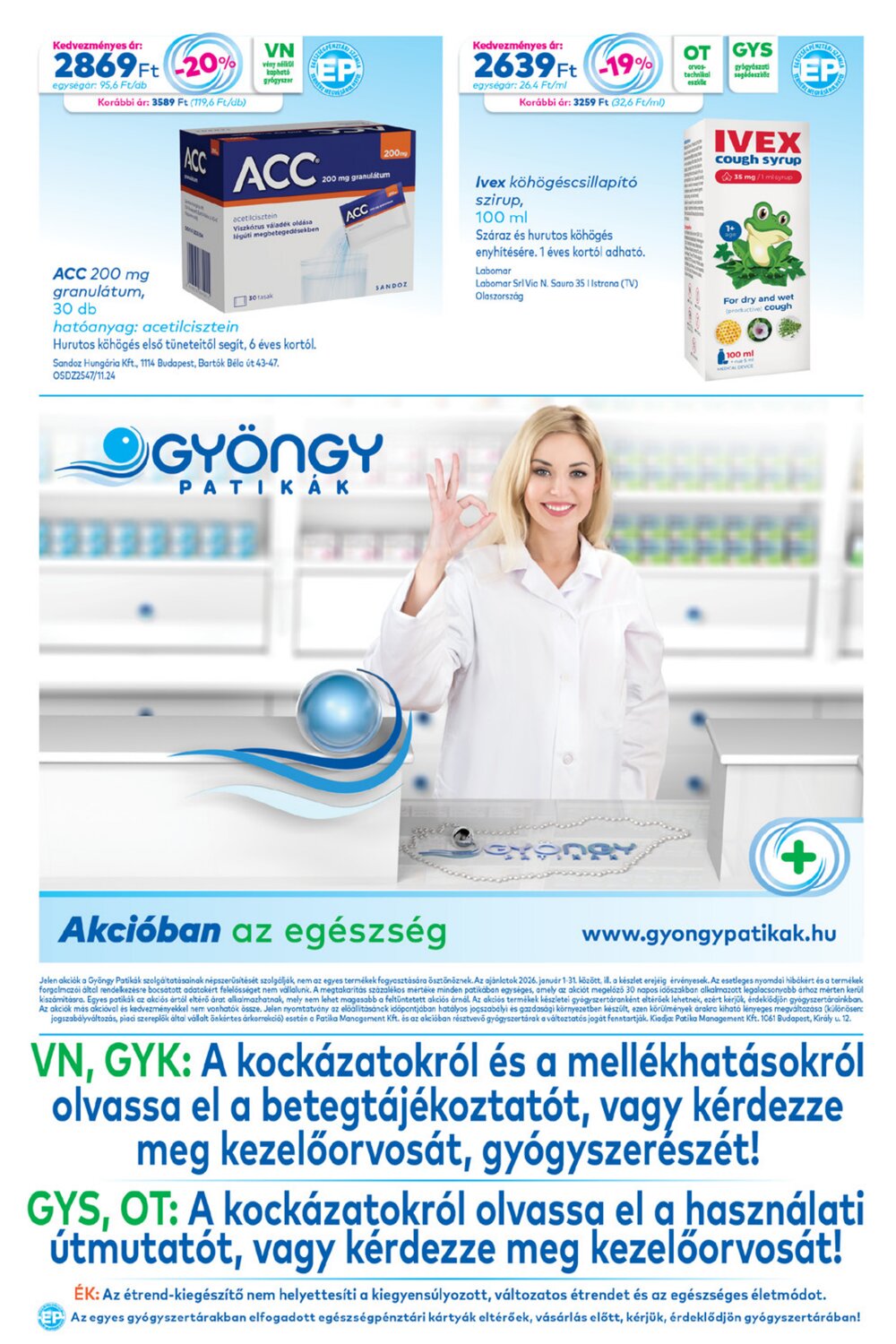 Gyöngy Patikák akciós újság 2026.01.01-től - 20. oldal.
