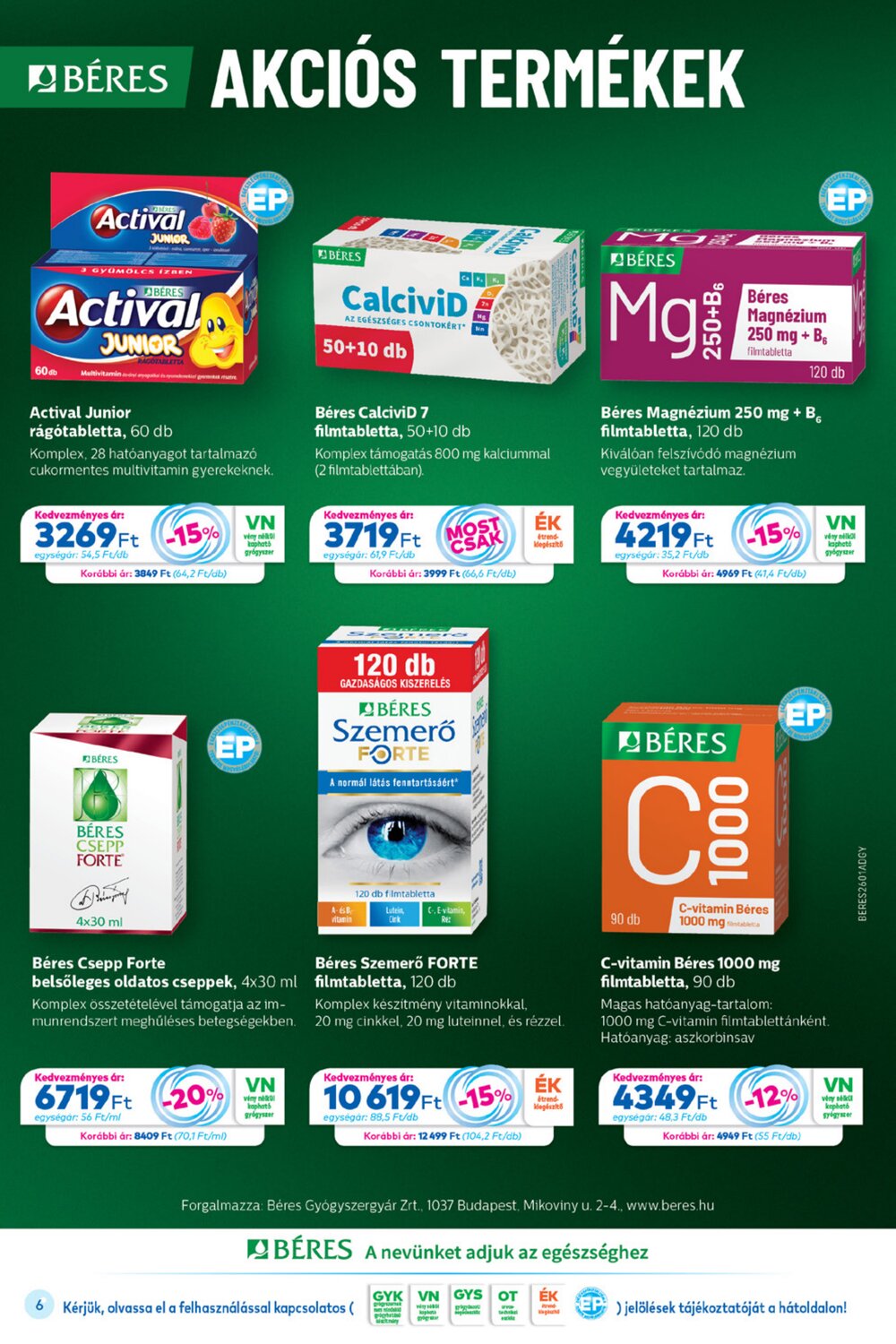Gyöngy Patikák akciós újság 2026.01.01-től - 6. oldal.