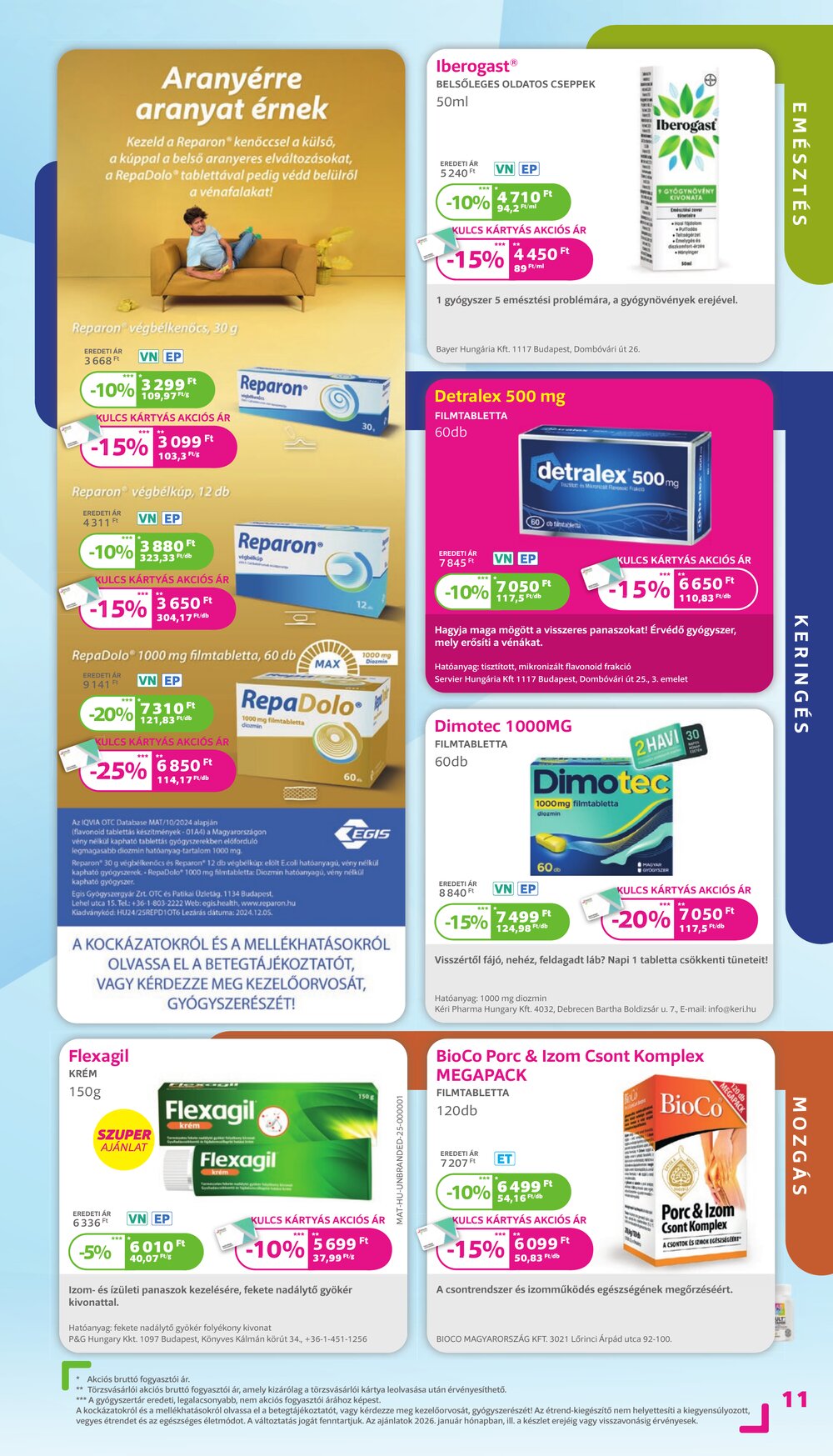 Kulcs Patika akciós újság 2026.01.01-től - 11. oldal.