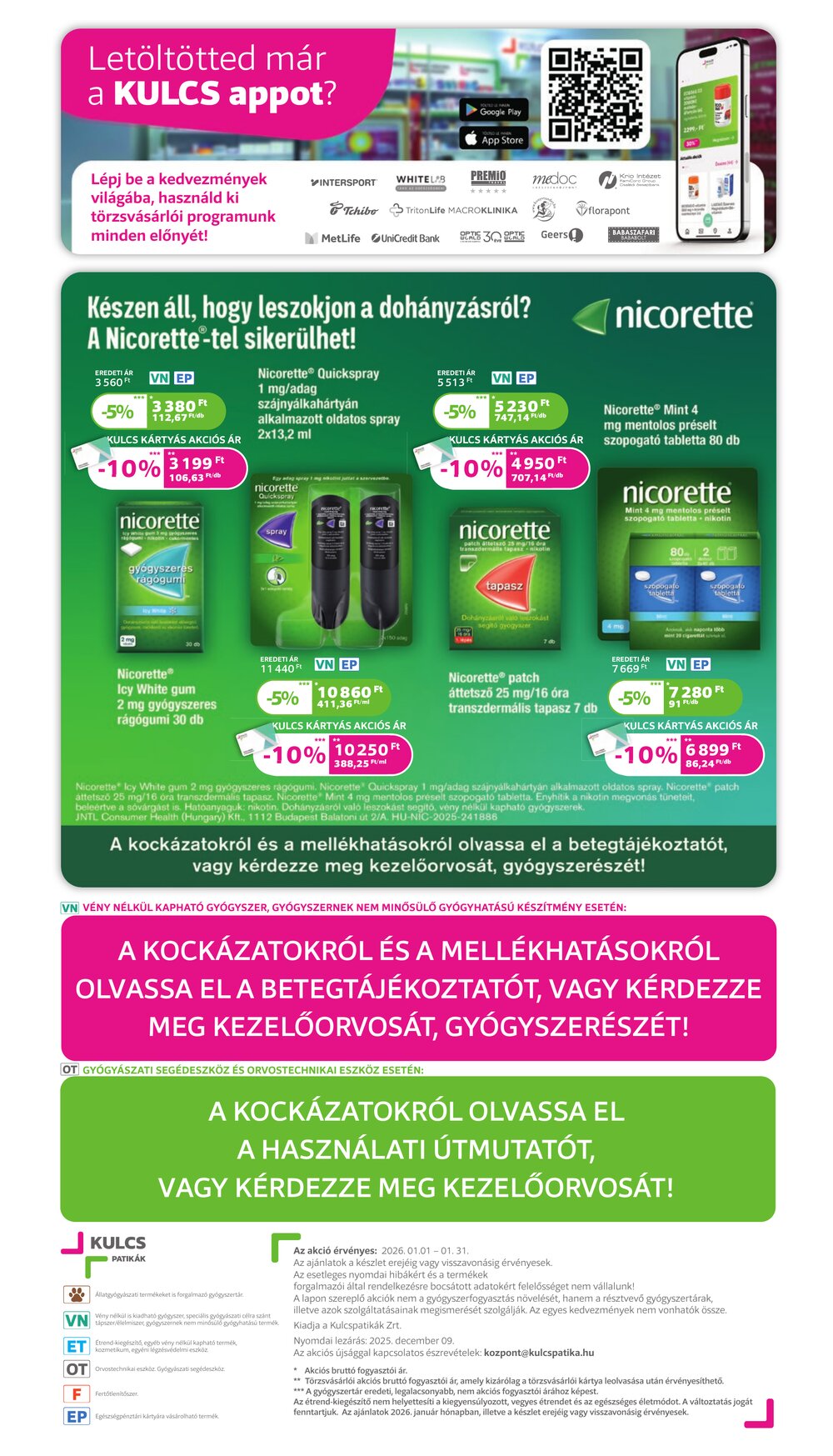 Kulcs Patika akciós újság 2026.01.01-től - 20. oldal.