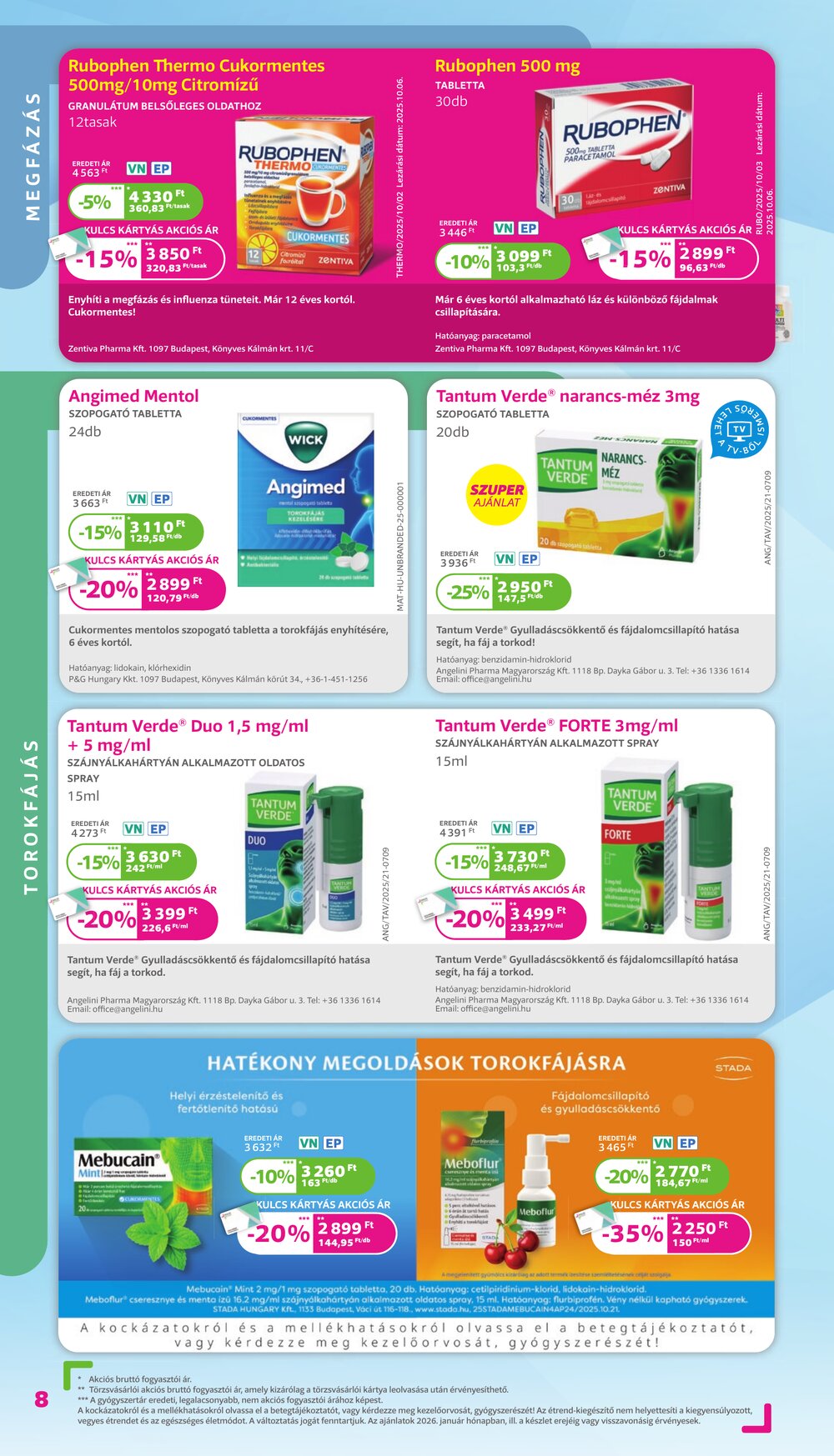 Kulcs Patika akciós újság 2026.01.01-től - 8. oldal.