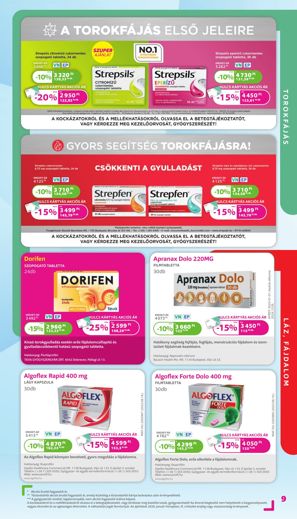 Kulcs Patika akciós újság 2026.01.01-től - 9. oldal.