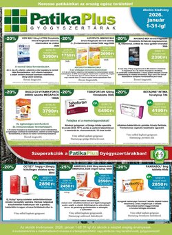 PatikaPlus akciós újság 2026.01.01-től