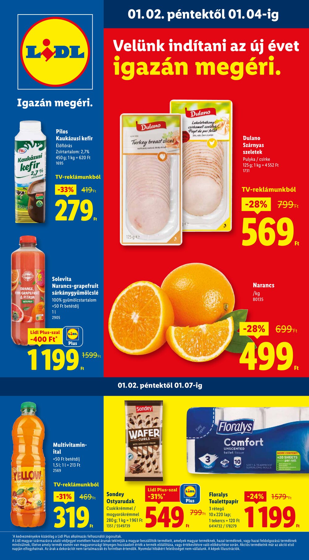 Lidl akciós újság 2026.01.02-től - 1. oldal.