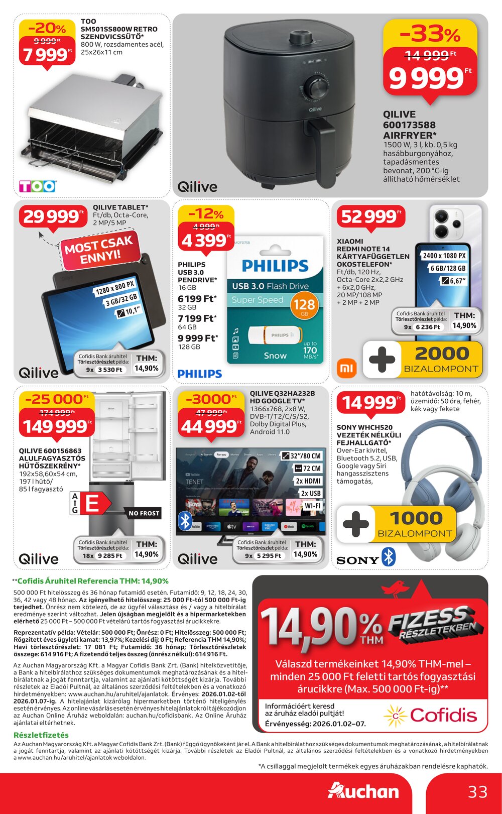 Auchan akciós újság 2026.01.02-től - 33. oldal.