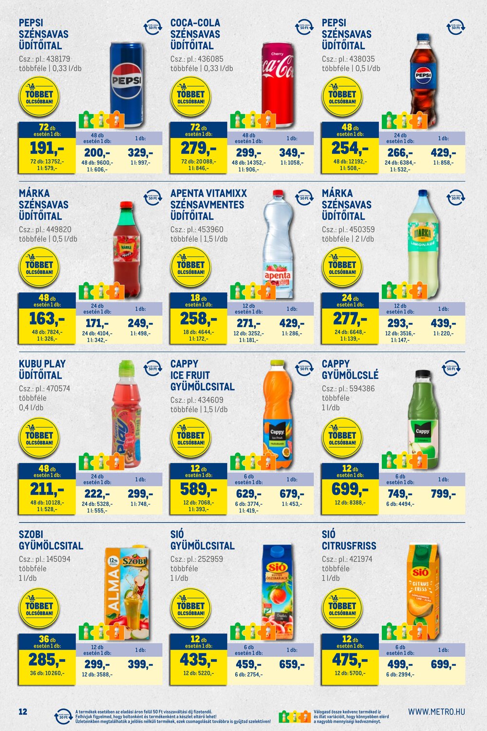METRO akciós újság 2026.01.02-től - 12. oldal.