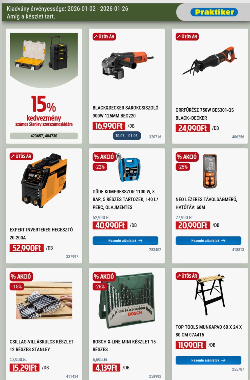 Praktiker akciós újság 2026.01.02-től - 23. oldal.