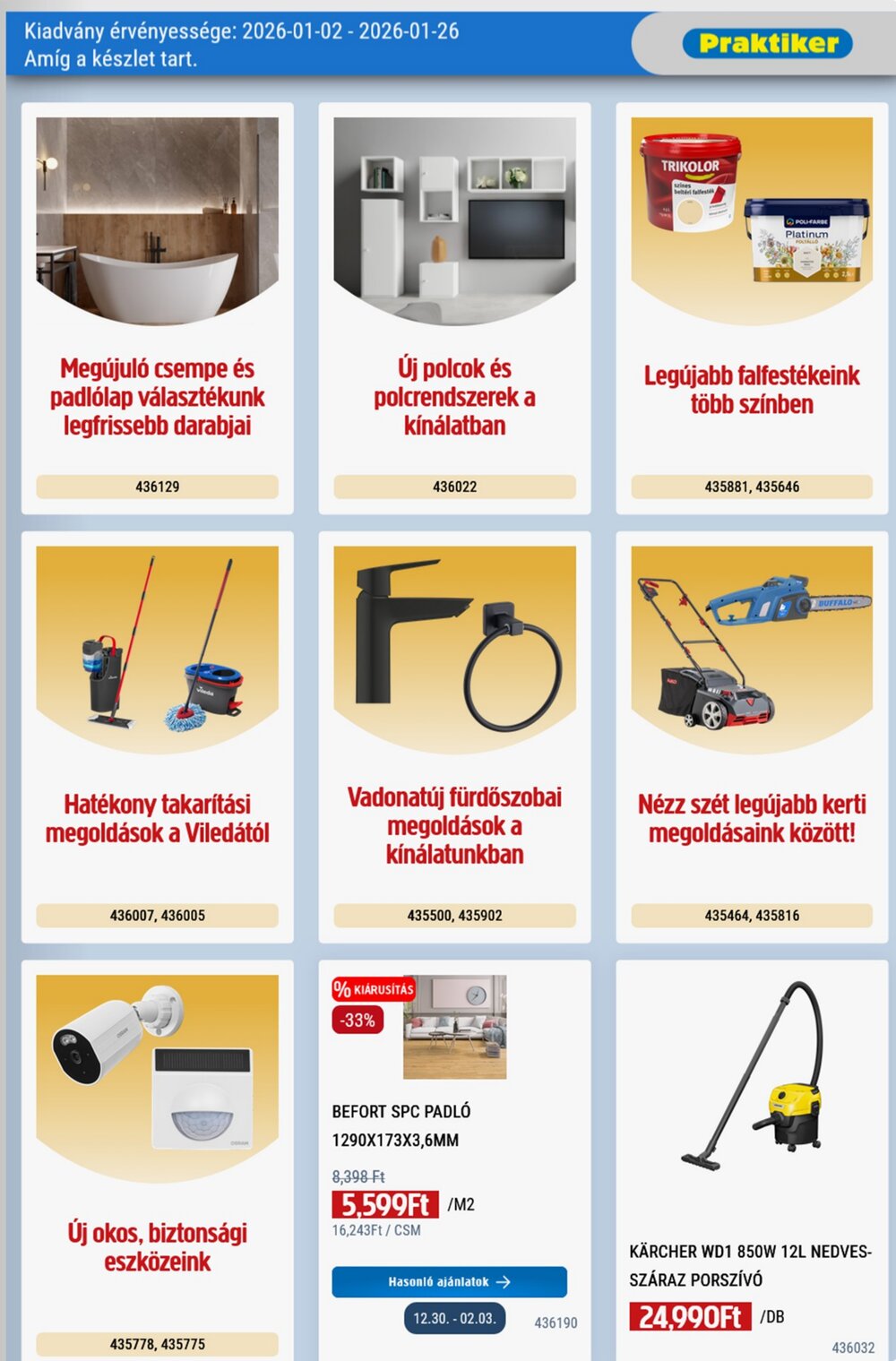 Praktiker akciós újság 2026.01.02-től - 33. oldal.