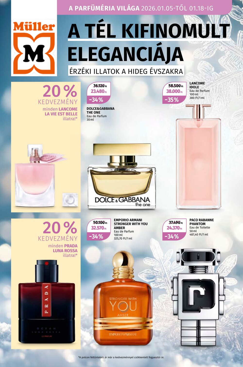 Müller drogéria akciós újság 2026.01.05-től - 1. oldal.