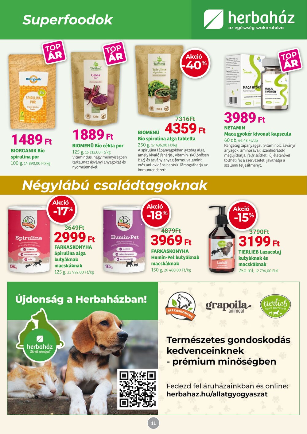 Herbaház akciós újság 2026.01.05-től - 11. oldal.