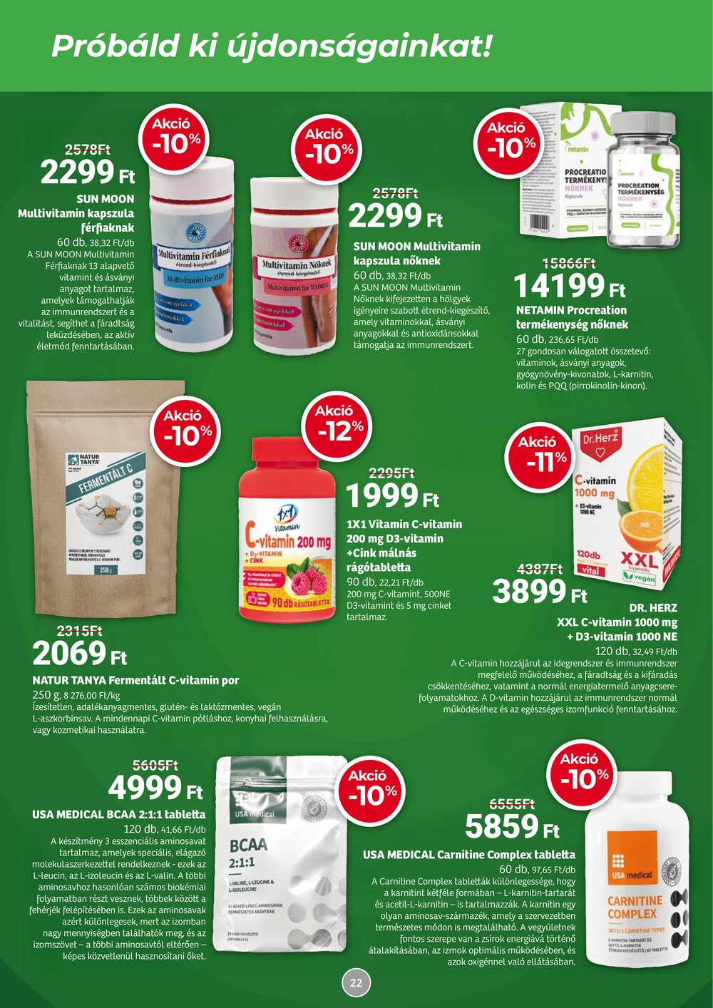 Herbaház akciós újság 2026.01.05-től - 22. oldal.