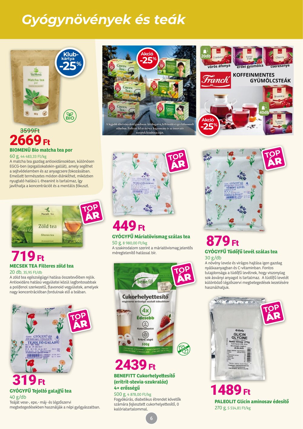 Herbaház akciós újság 2026.01.05-től - 6. oldal.