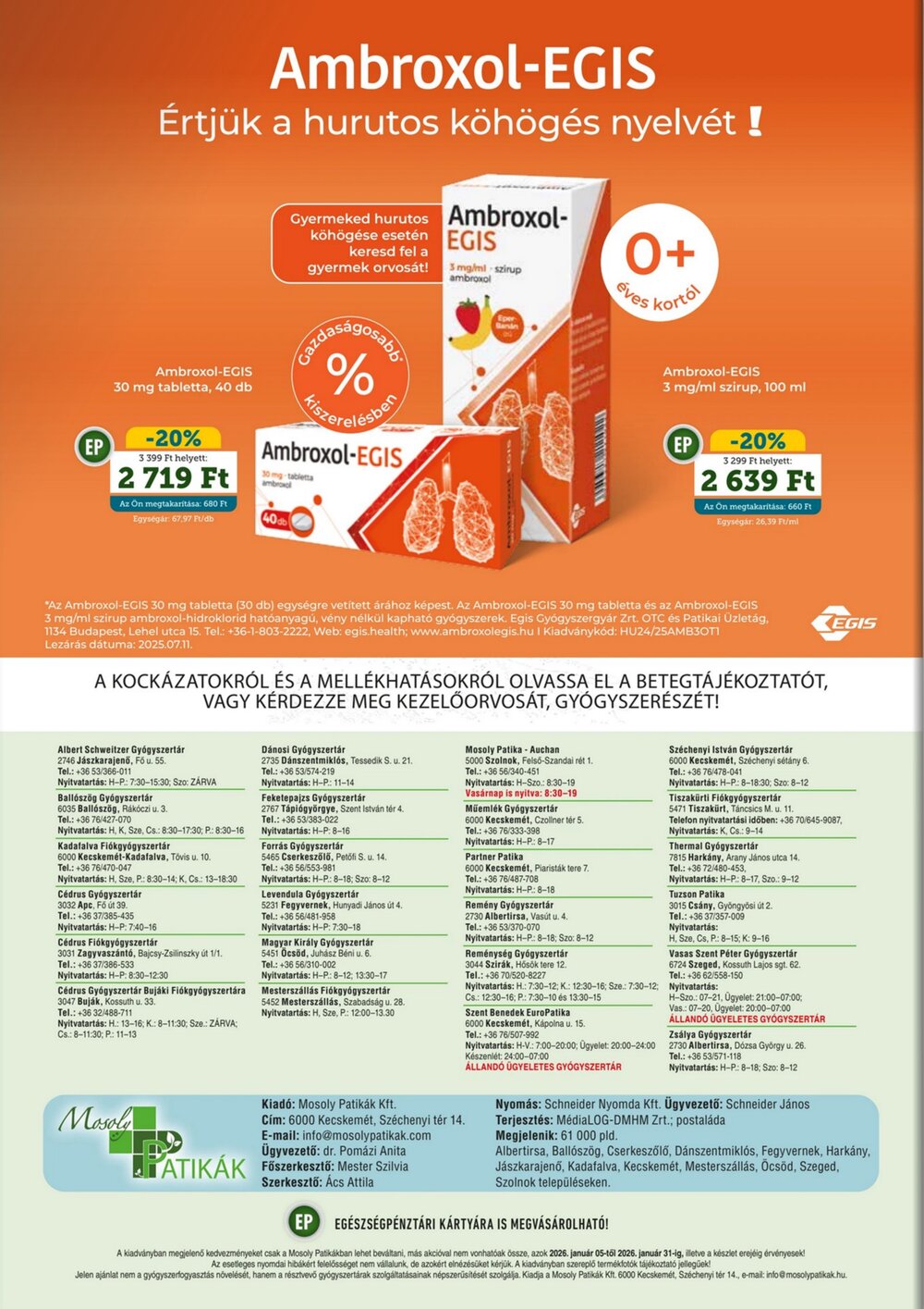 Mosoly Patikák akciós újság 2026.01.05-től - 8. oldal.