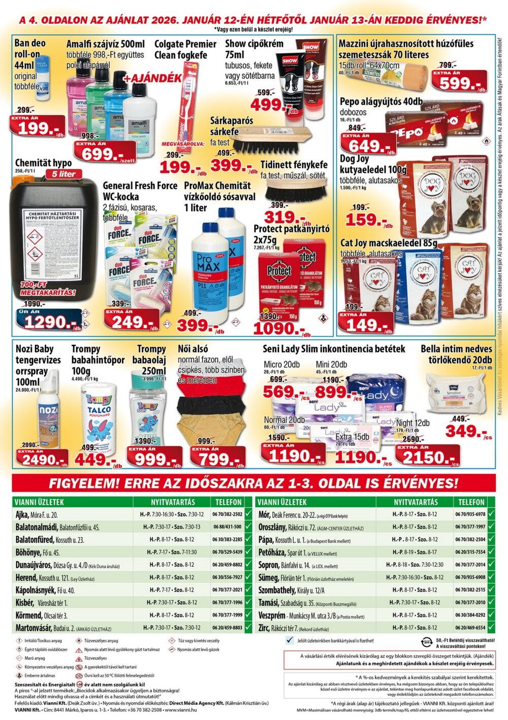 Vianni drogéria akciós újság 2026.01.07-től - 4. oldal.