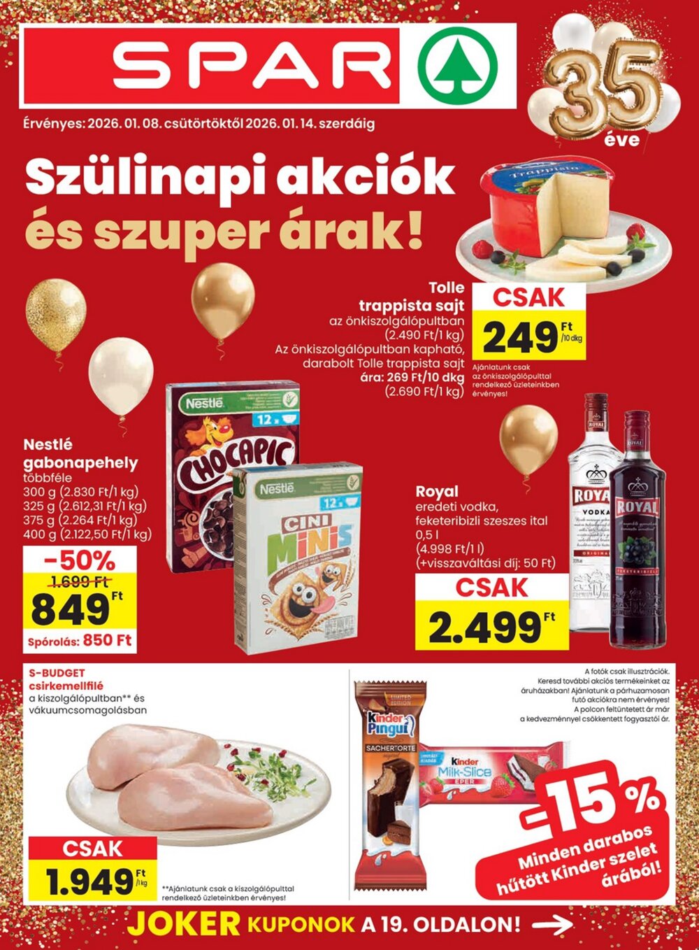 Spar akciós újság 2026.01.08-tól - 1. oldal.
