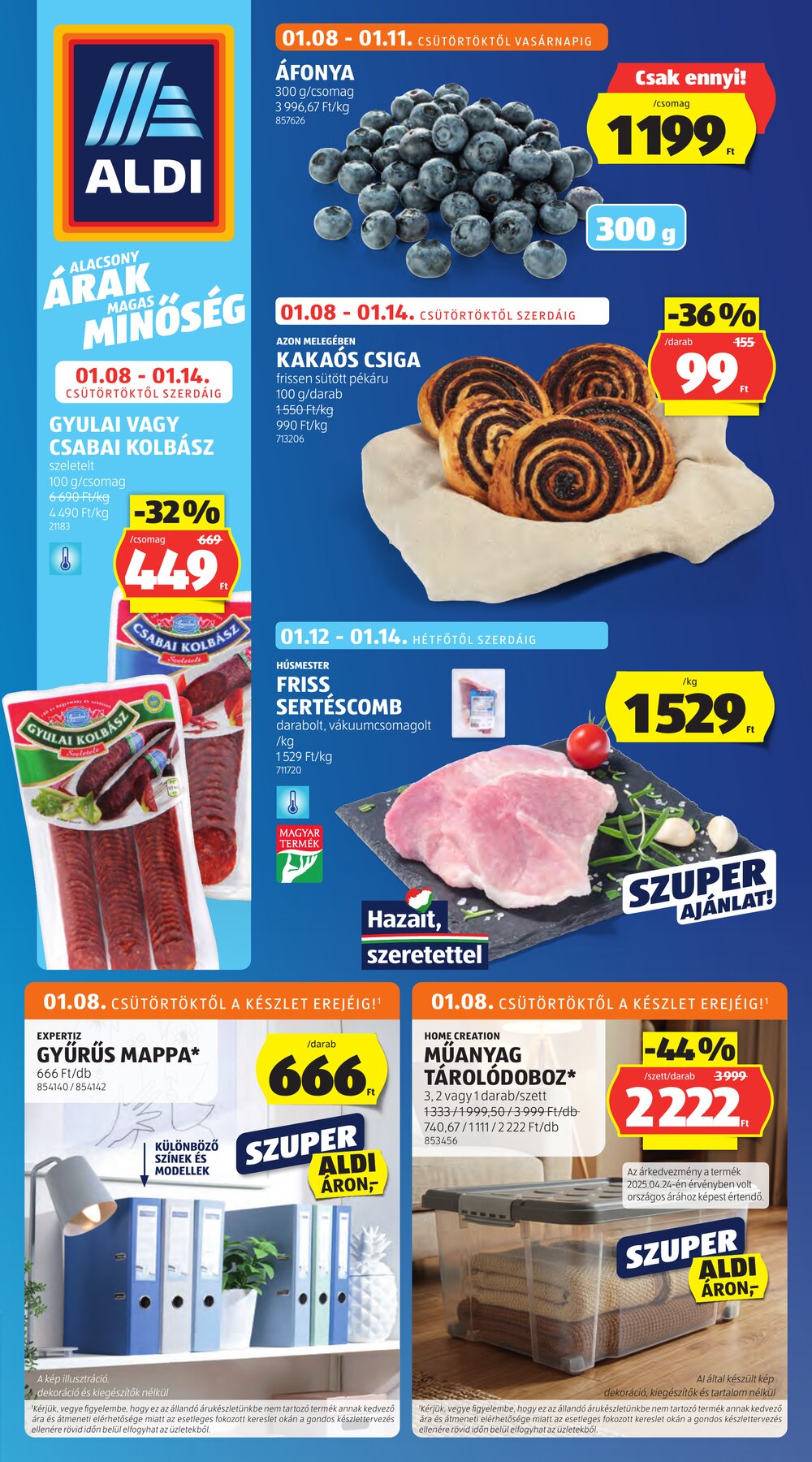 Aldi akciós újság 2026.01.08-tól - 1. oldal.
