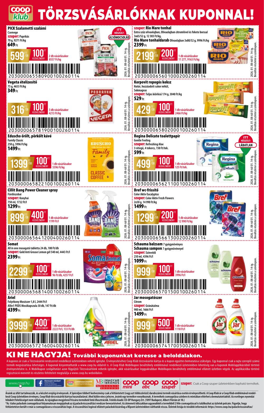 Coop akciós újság 2026.01.08-tól - 8. oldal.