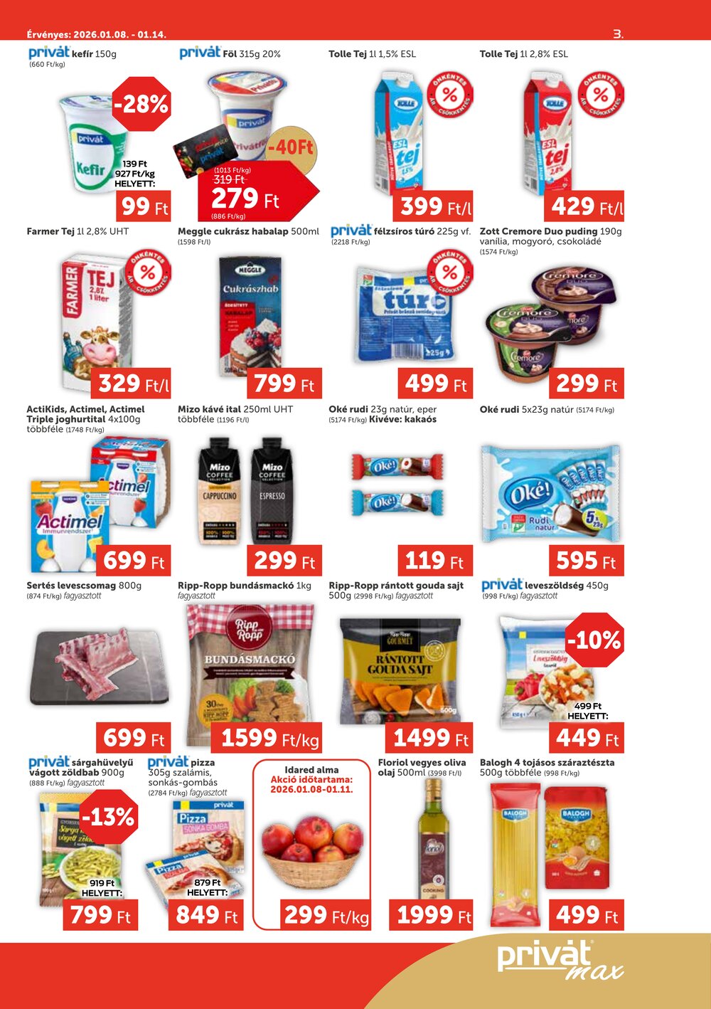 Privát akciós újság 2026.01.08-tól - 3. oldal.