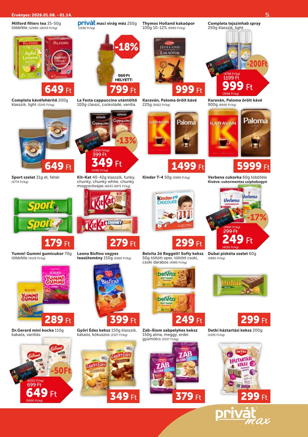 Privát akciós újság 2026.01.08-tól - 5. oldal.