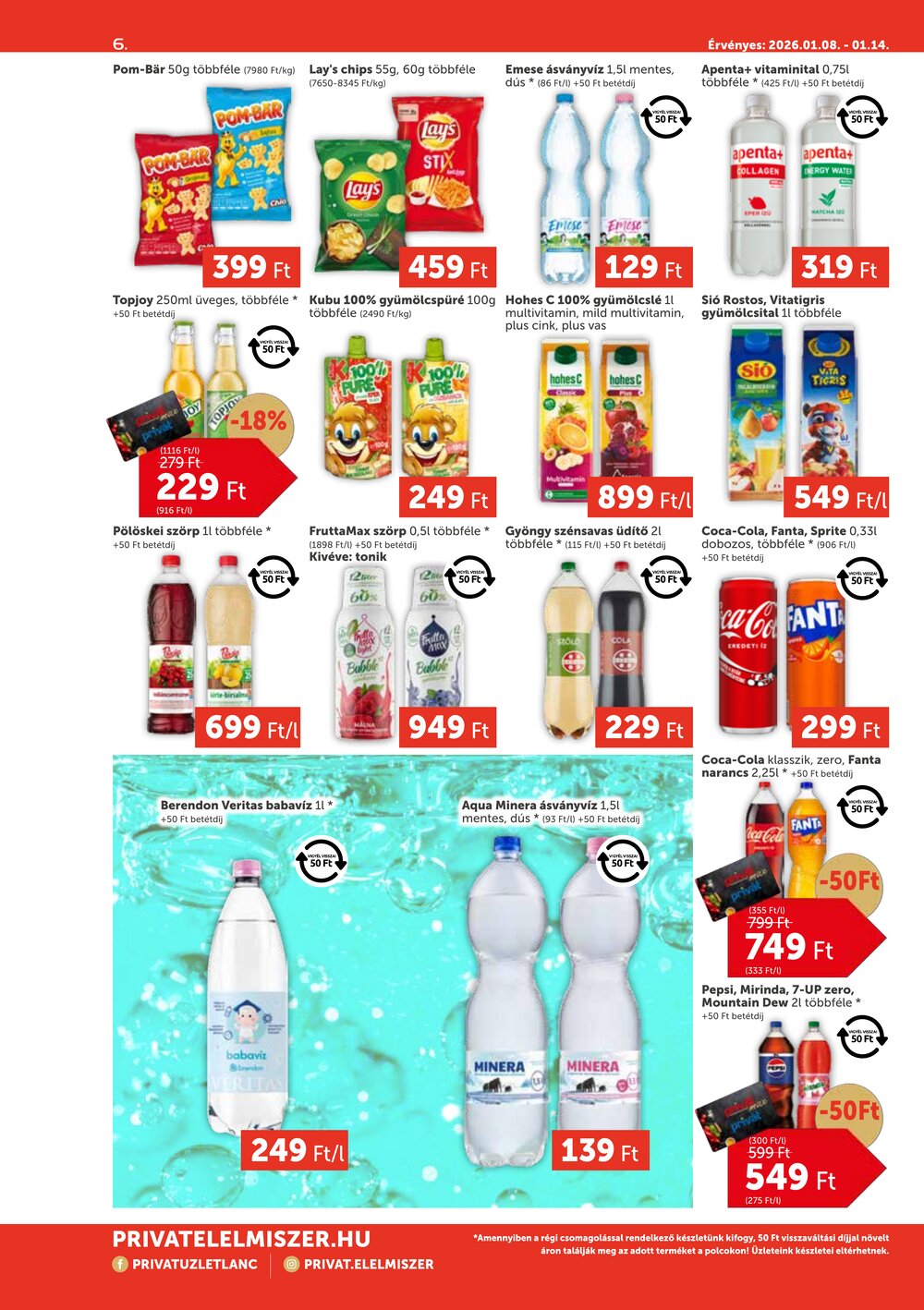 Privát akciós újság 2026.01.08-tól - 6. oldal.