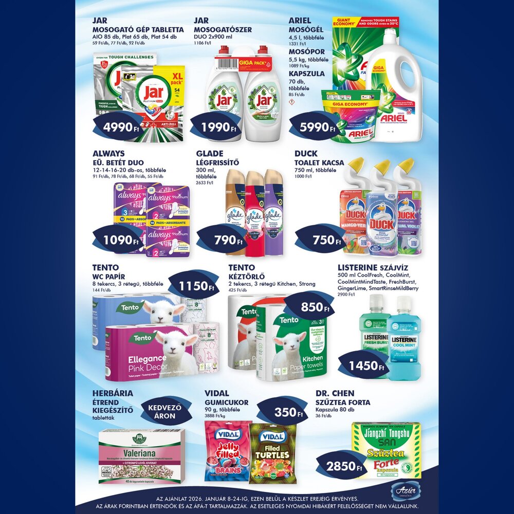 Azúr drogéria akciós újság 2026.01.08-tól - 3. oldal.