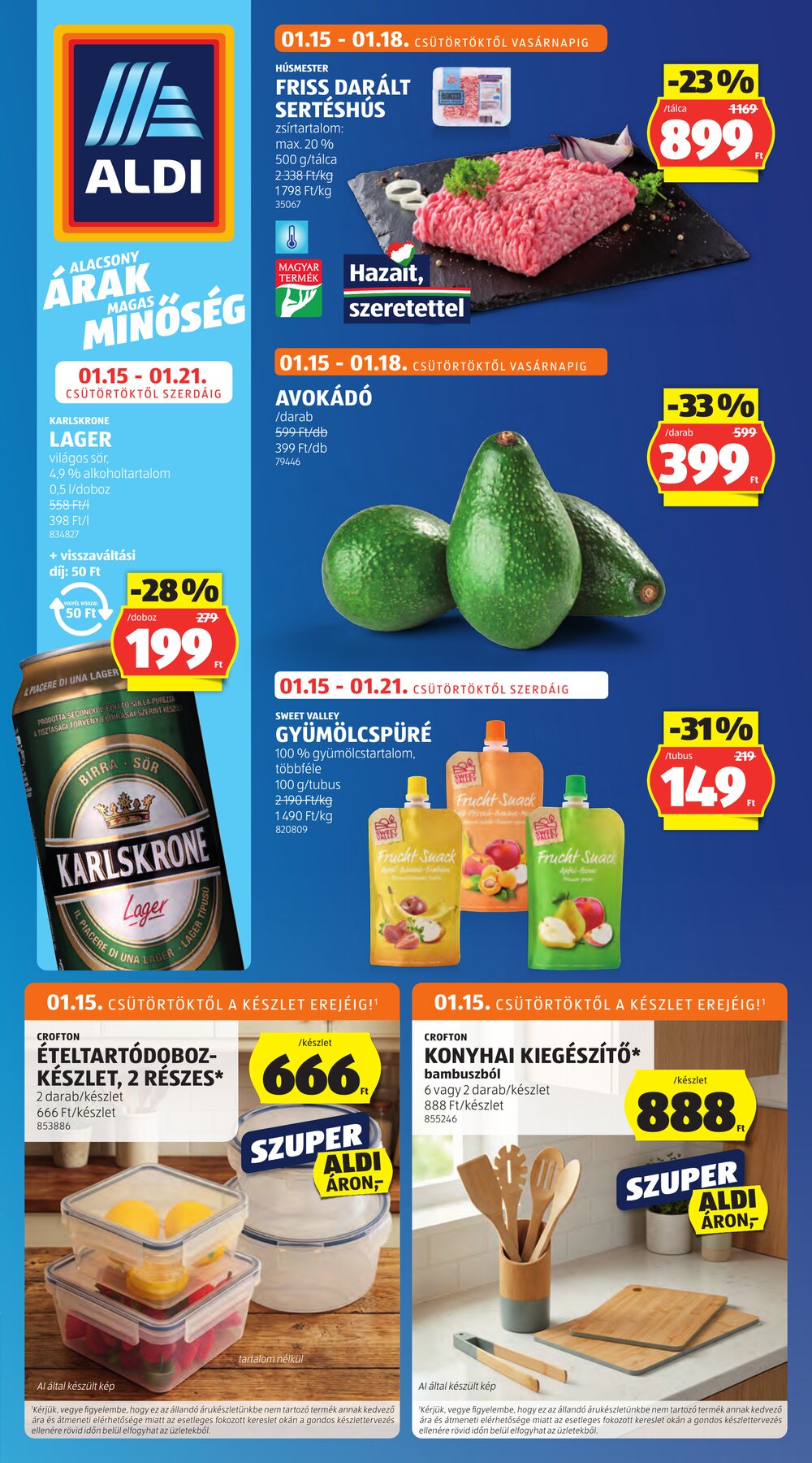 Aldi akciós újság 2026.01.15-től - 1. oldal.