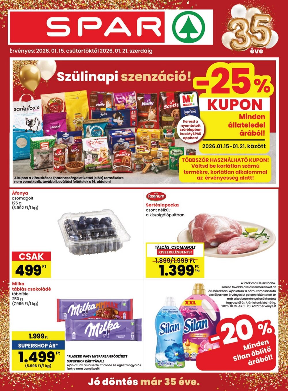 Spar akciós újság 2026.01.15-től - 1. oldal.