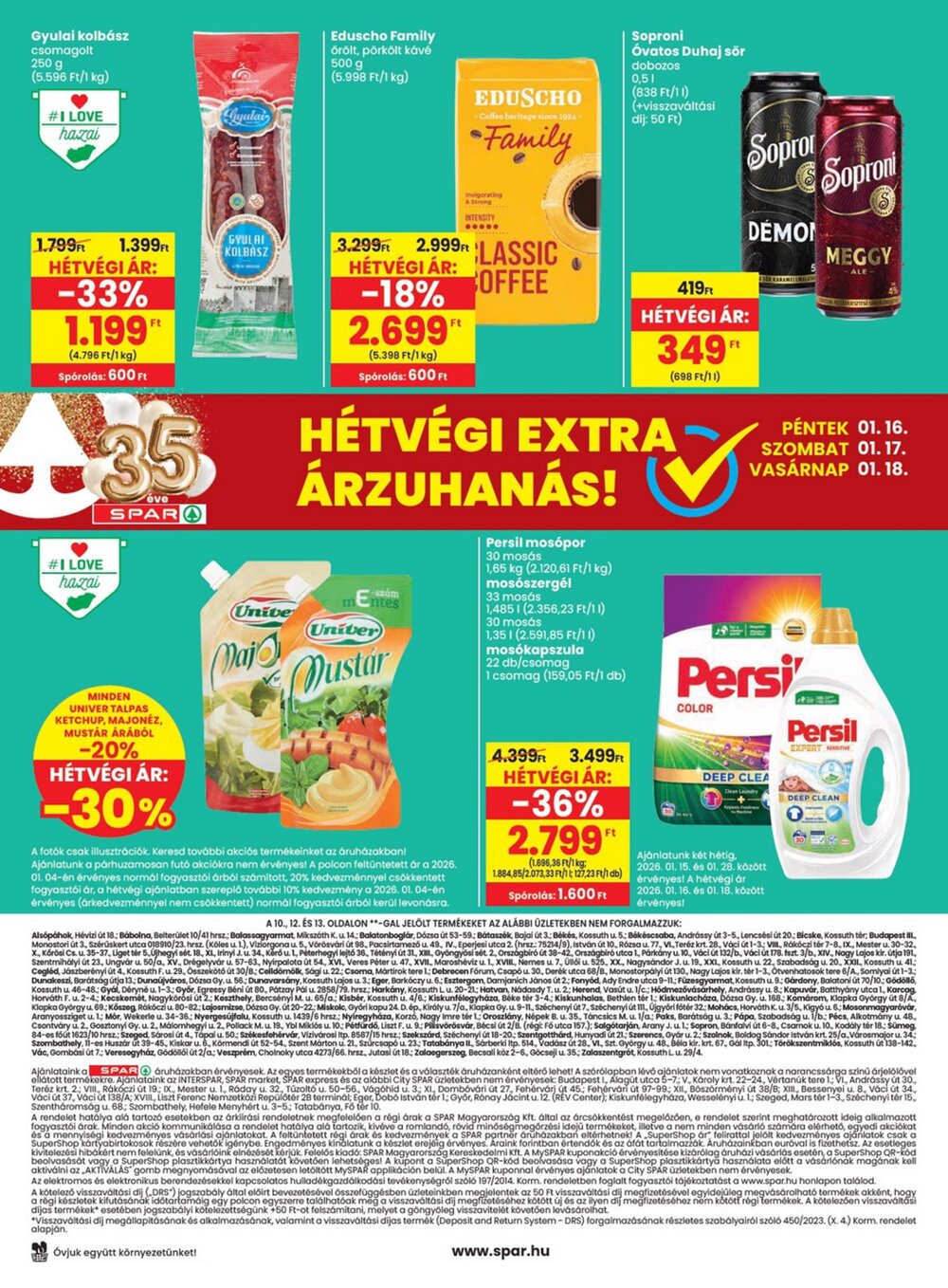 Spar akciós újság 2026.01.15-től - 20. oldal.