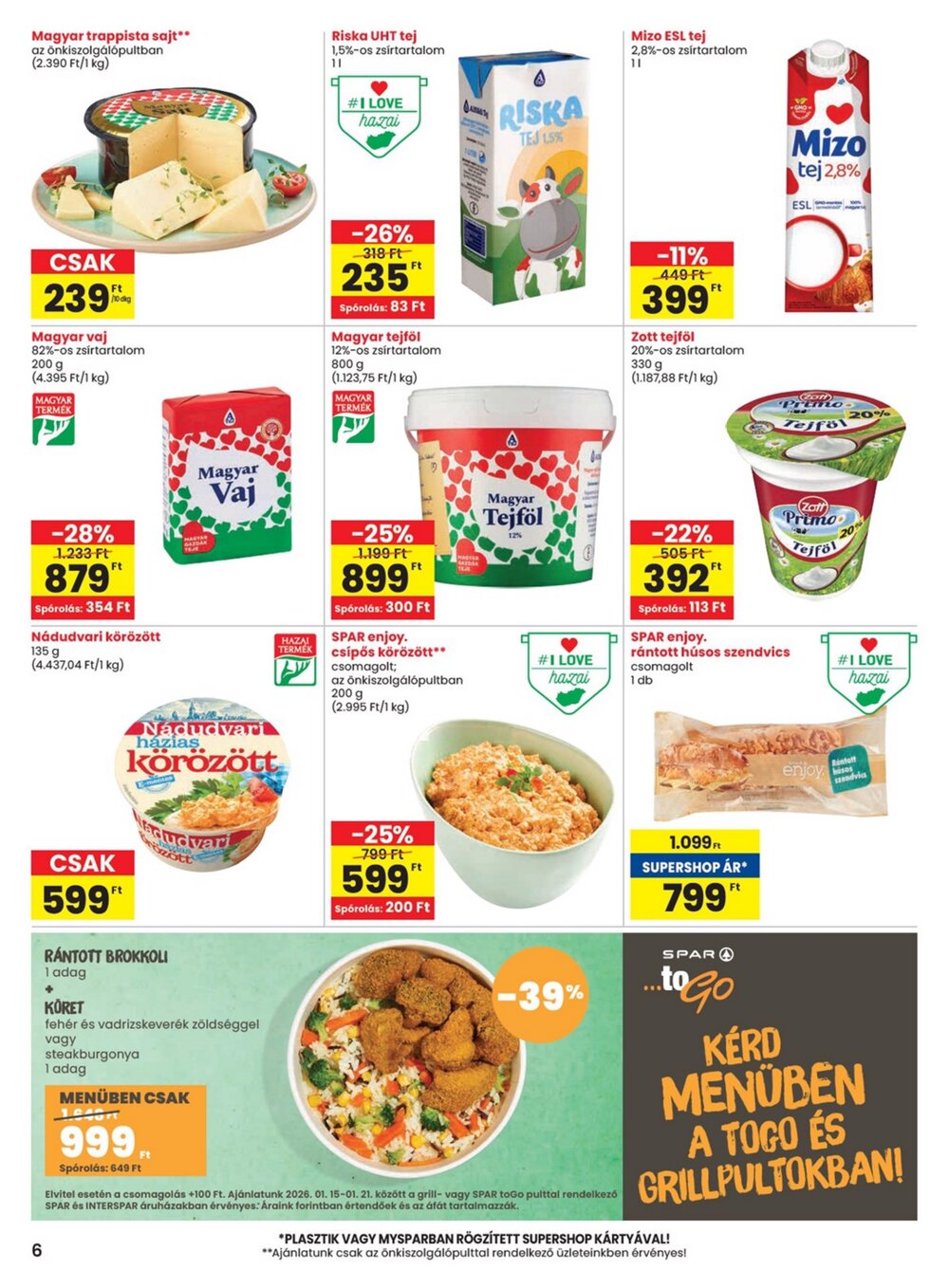 Spar akciós újság 2026.01.15-től - 6. oldal.