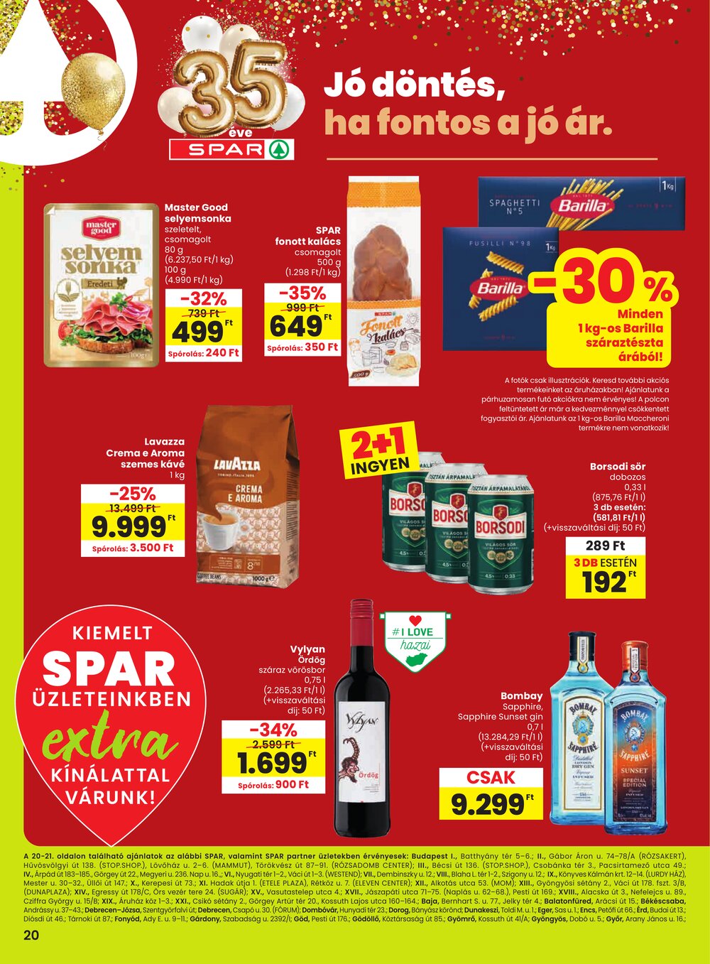 Spar Extra akciós újság 2026.01.15-től - 1. oldal.