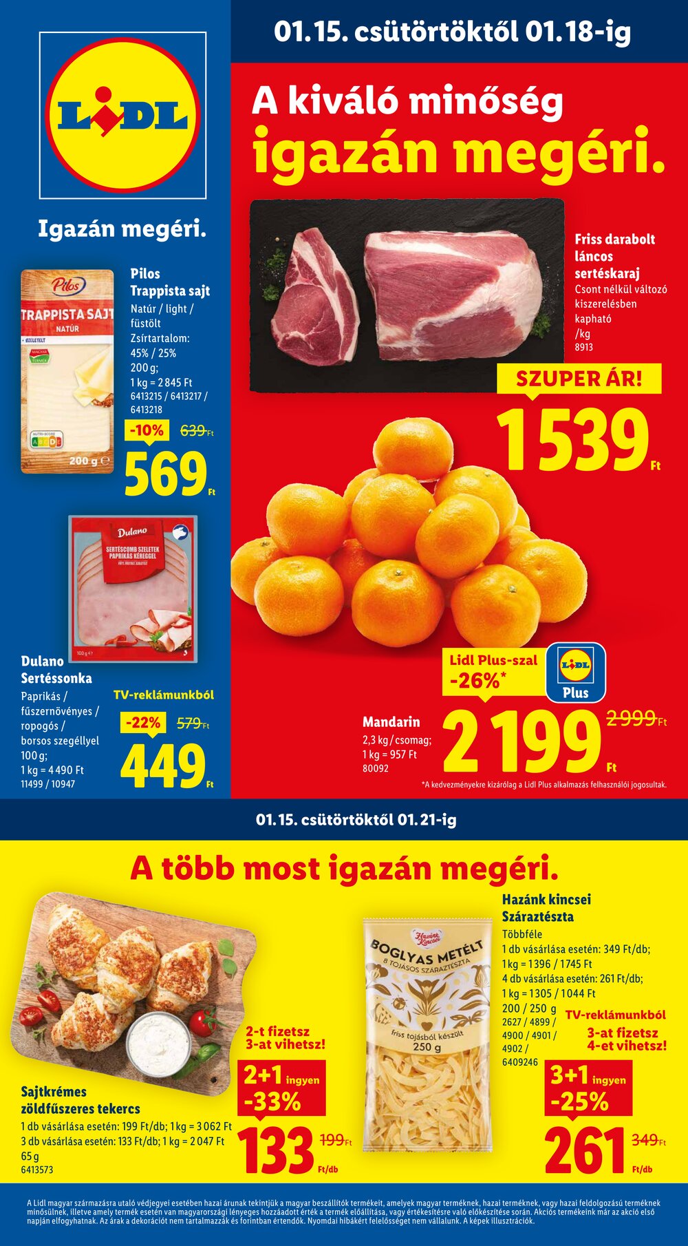 Lidl akciós újság 2026.01.15-től - 1. oldal.