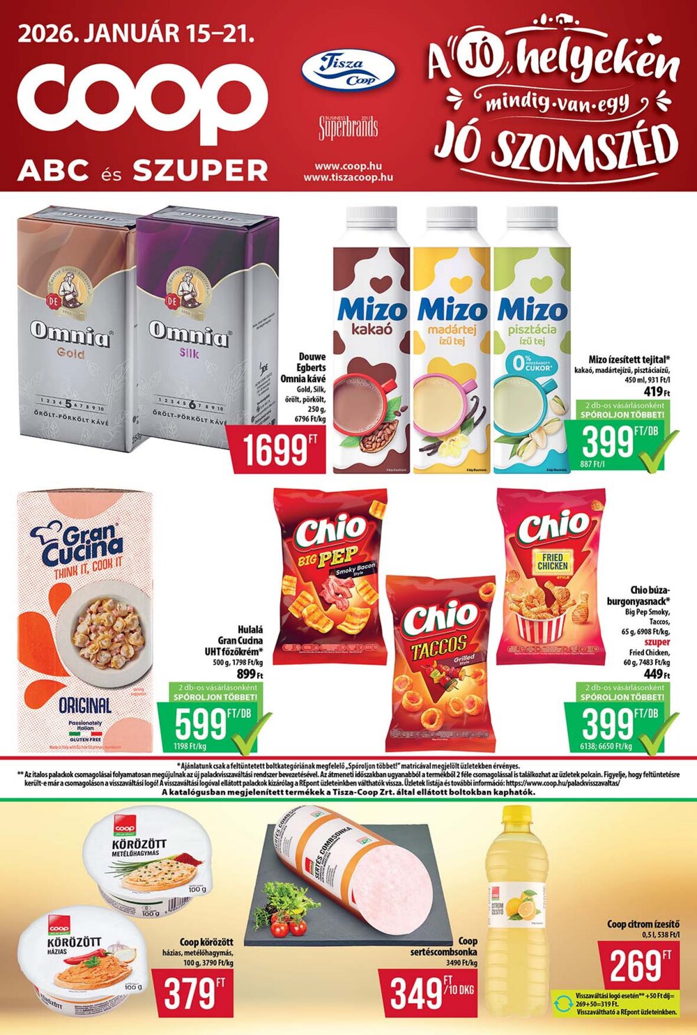 Coop akciós újság 2026.01.15-től - 1. oldal.