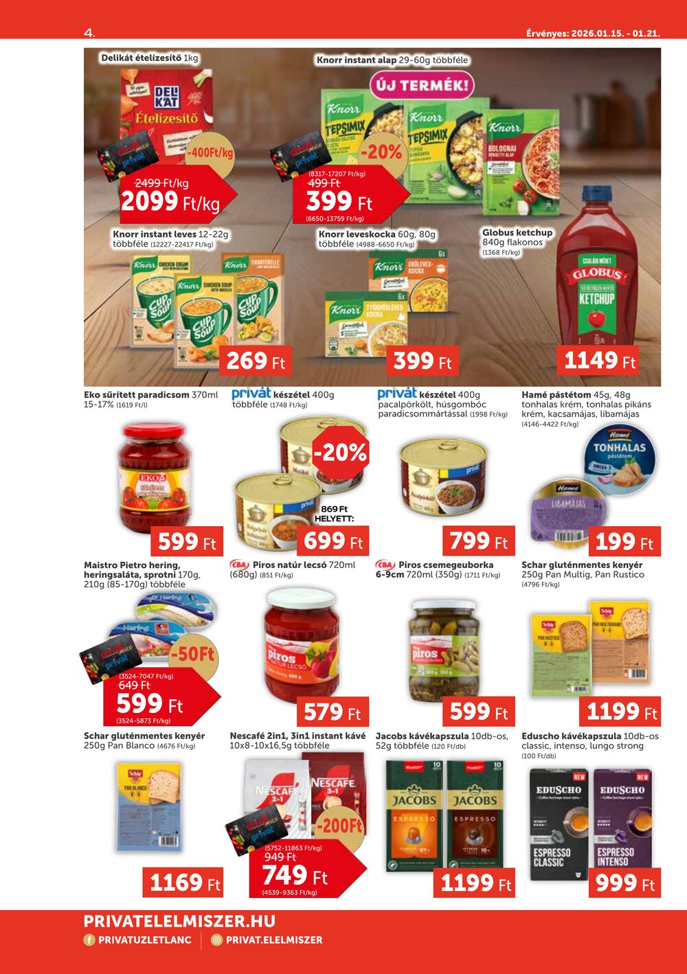 Privát akciós újság 2026.01.15-től - 4. oldal.