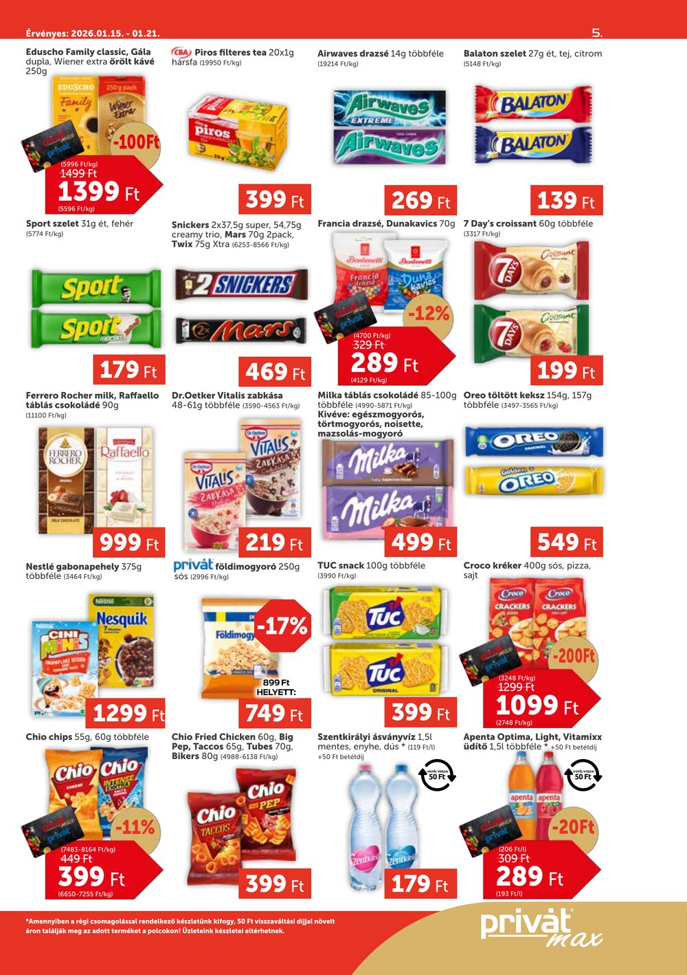 Privát akciós újság 2026.01.15-től - 5. oldal.