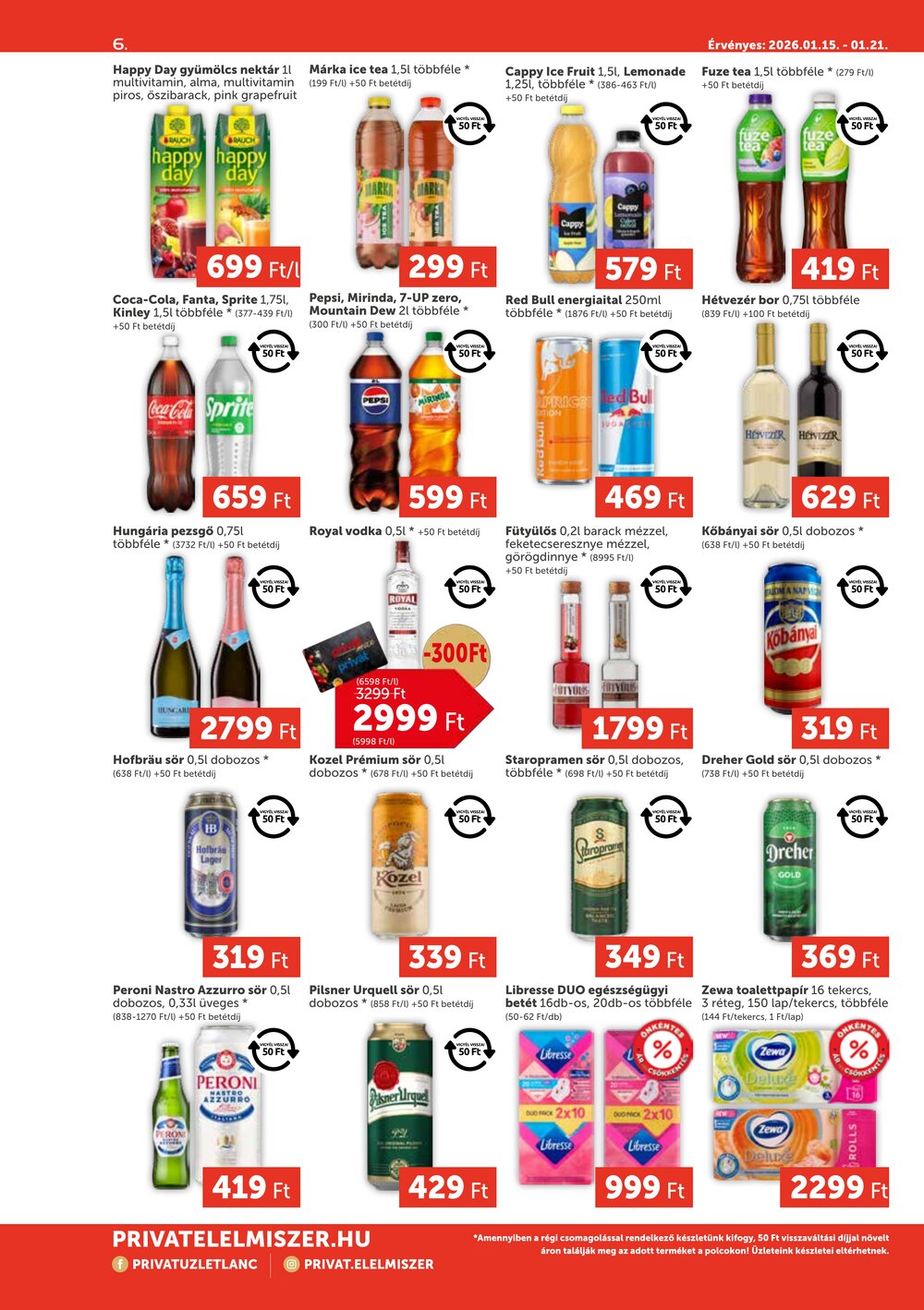 Privát akciós újság 2026.01.15-től - 6. oldal.