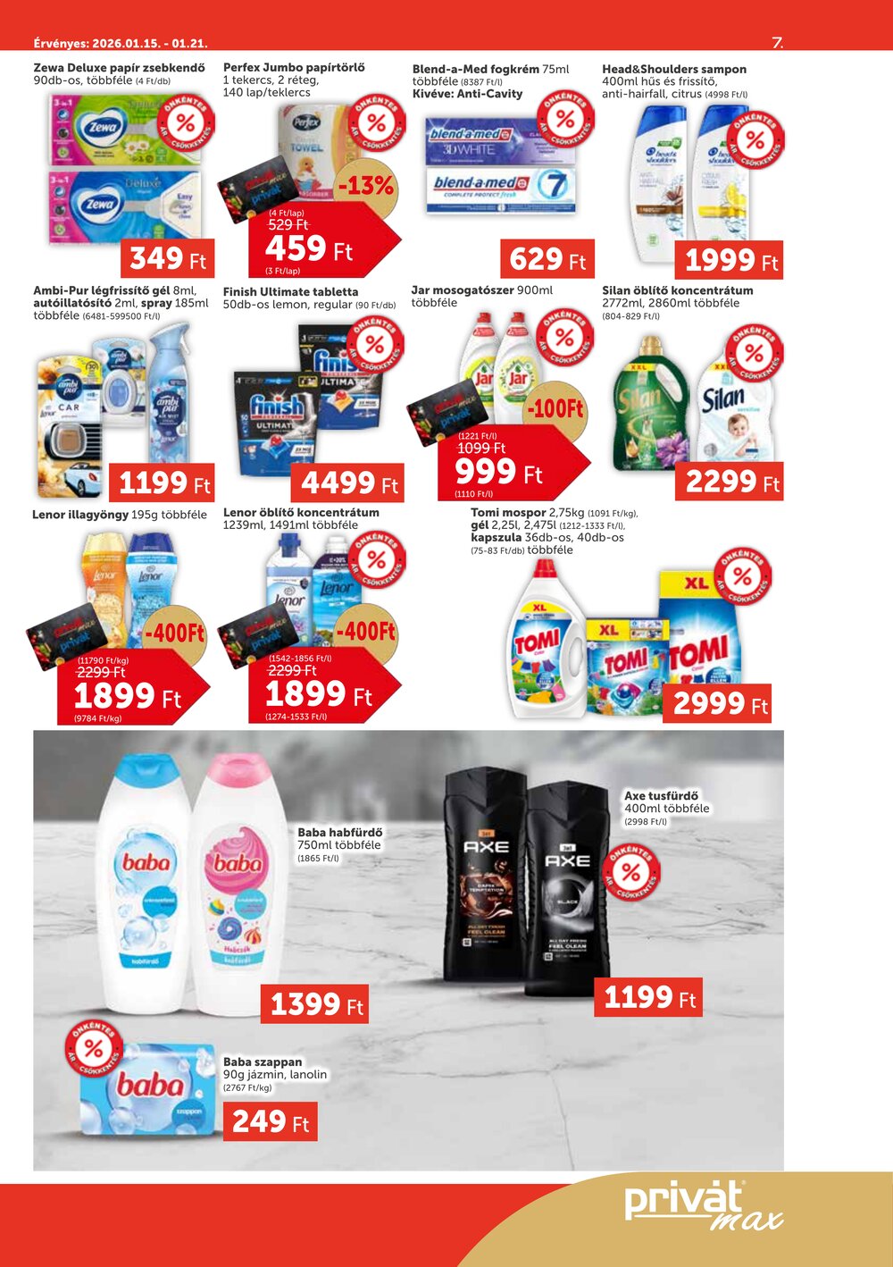 Privát akciós újság 2026.01.15-től - 7. oldal.