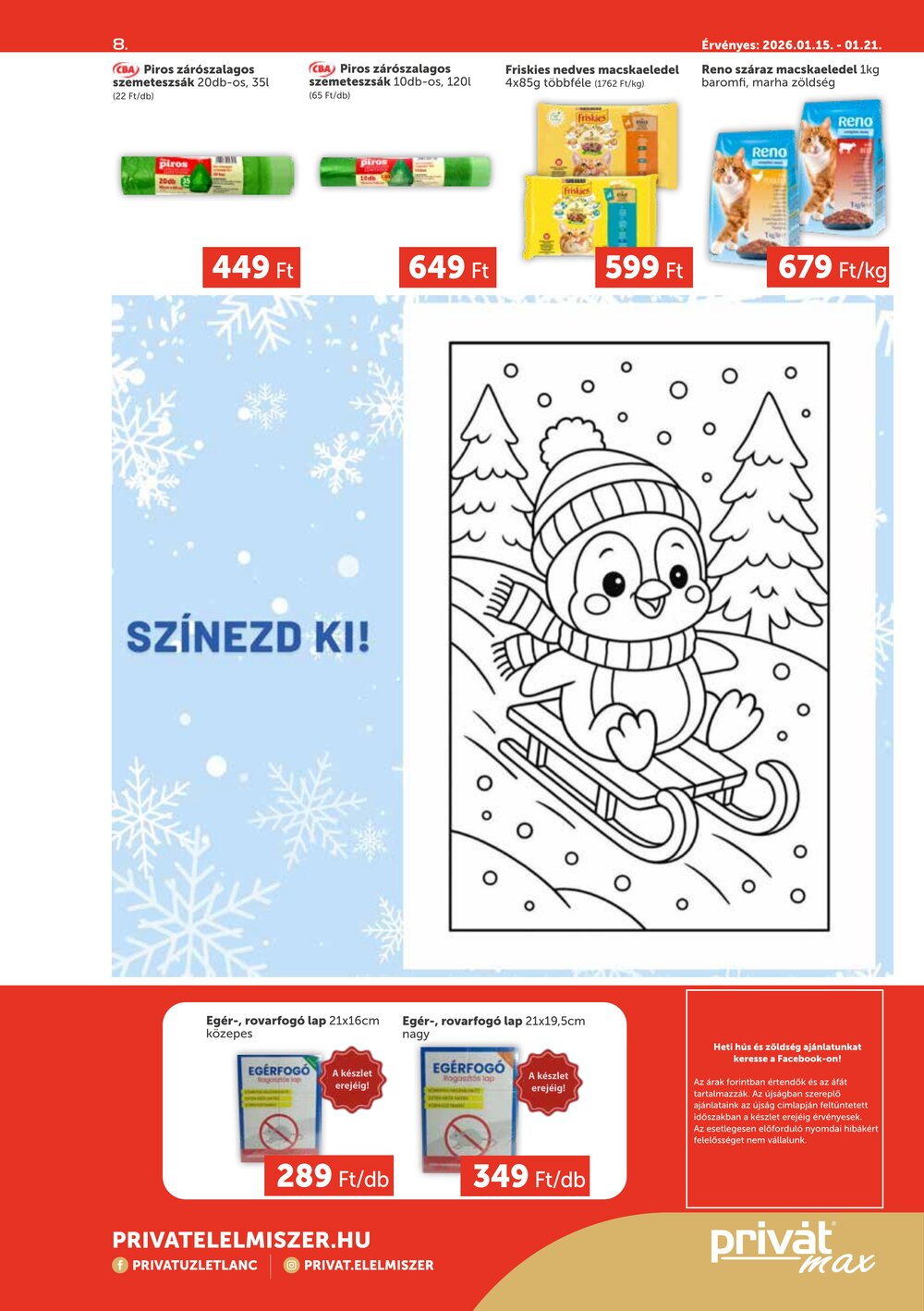 Privát akciós újság 2026.01.15-től - 8. oldal.