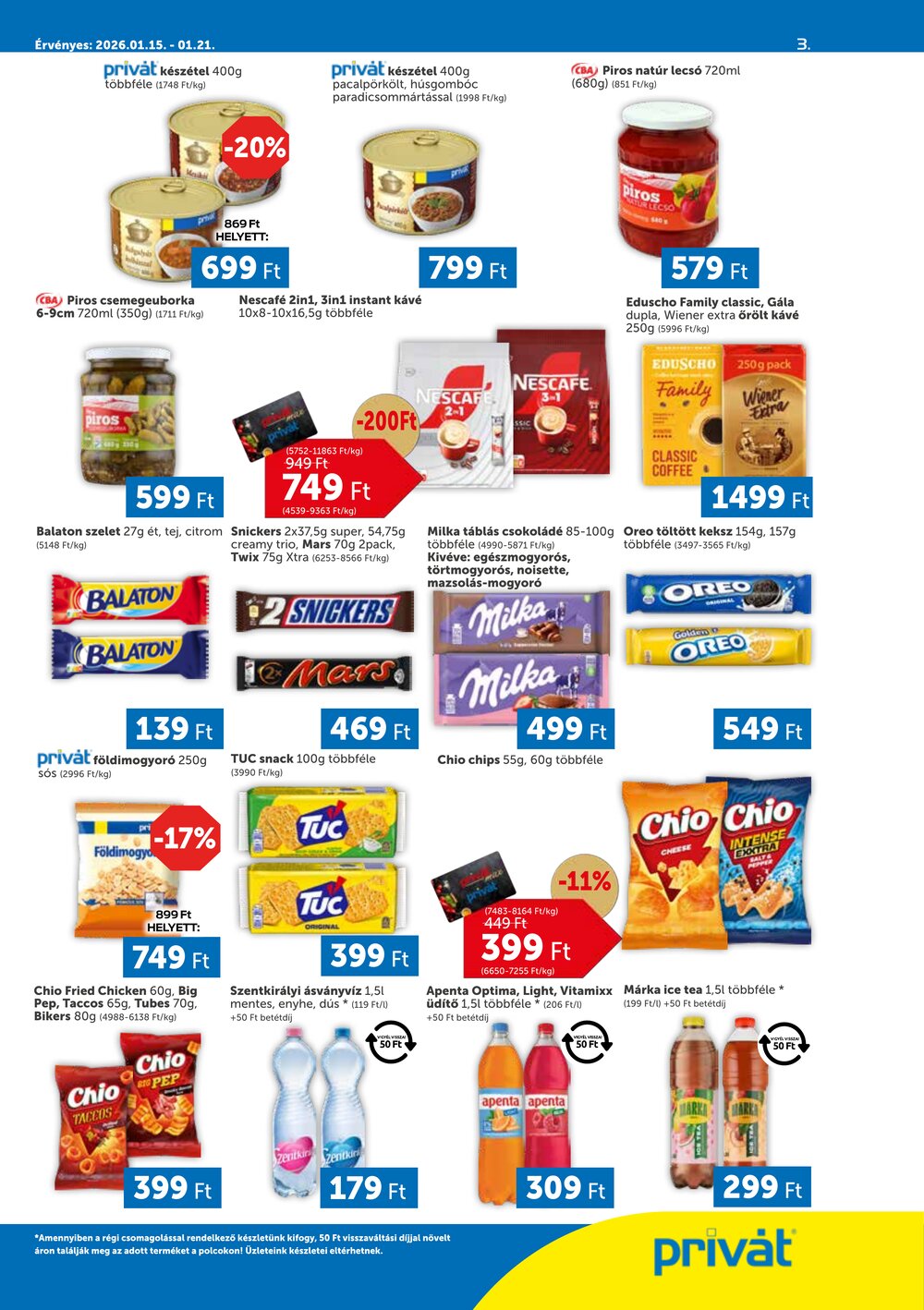 Privát akciós újság 2026.01.15-től - 3. oldal.