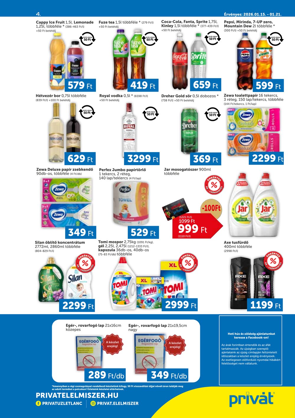 Privát akciós újság 2026.01.15-től - 4. oldal.