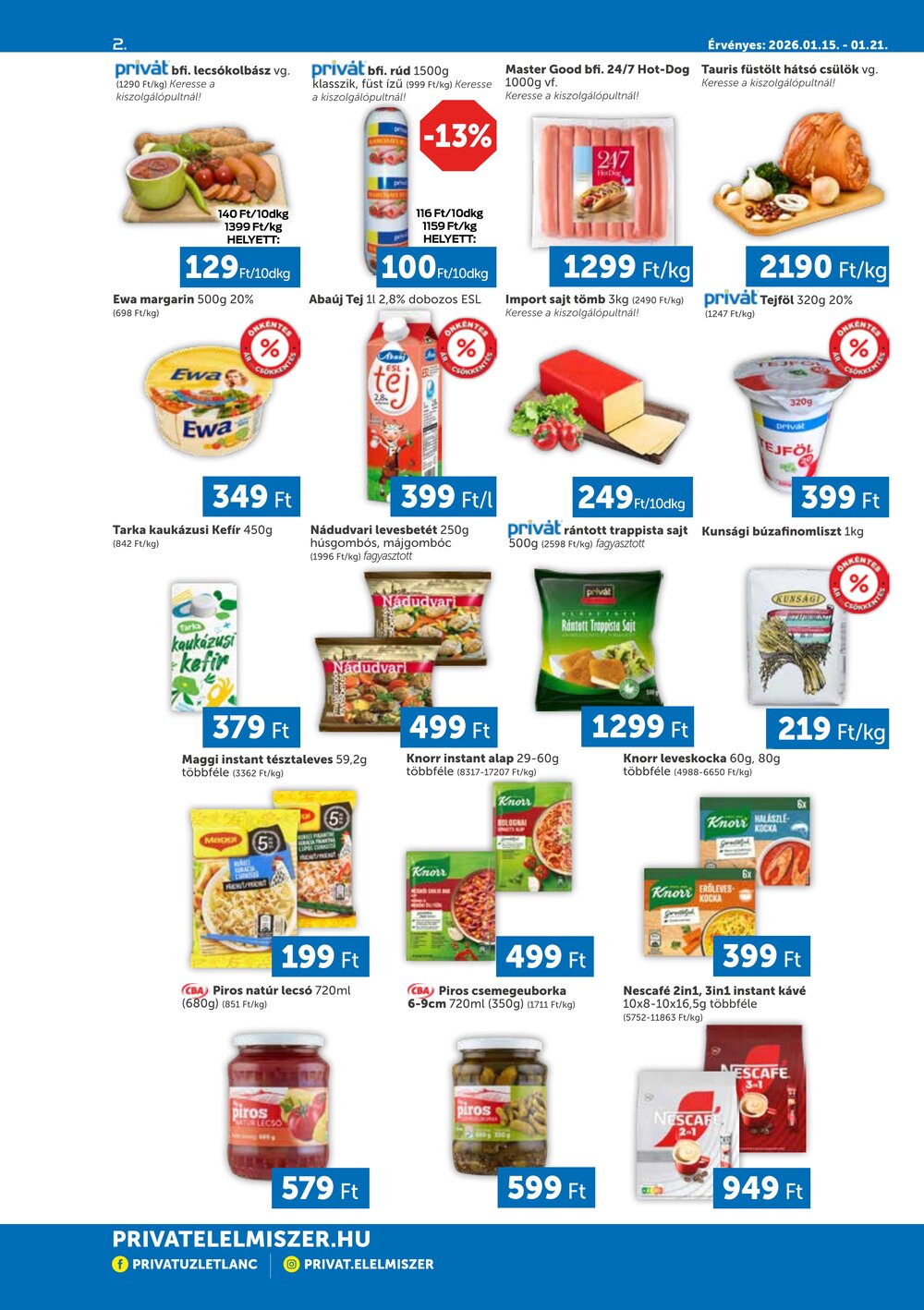 Privát akciós újság 2026.01.15-től - 2. oldal.