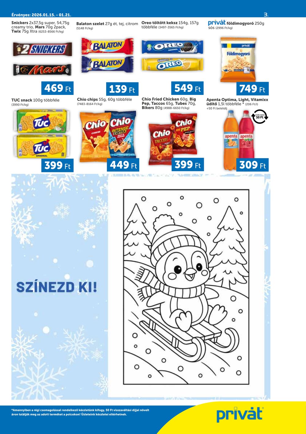 Privát akciós újság 2026.01.15-től - 3. oldal.