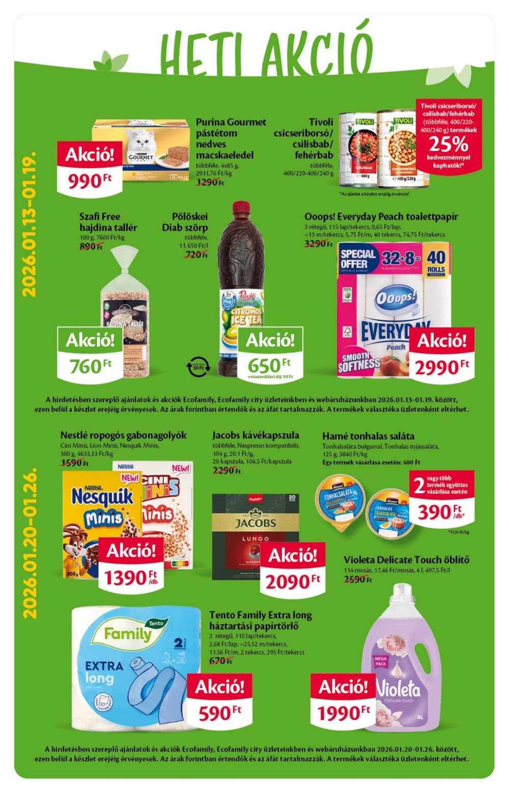 EcoFamily akciós újság 2026.01.15-től - 2. oldal.