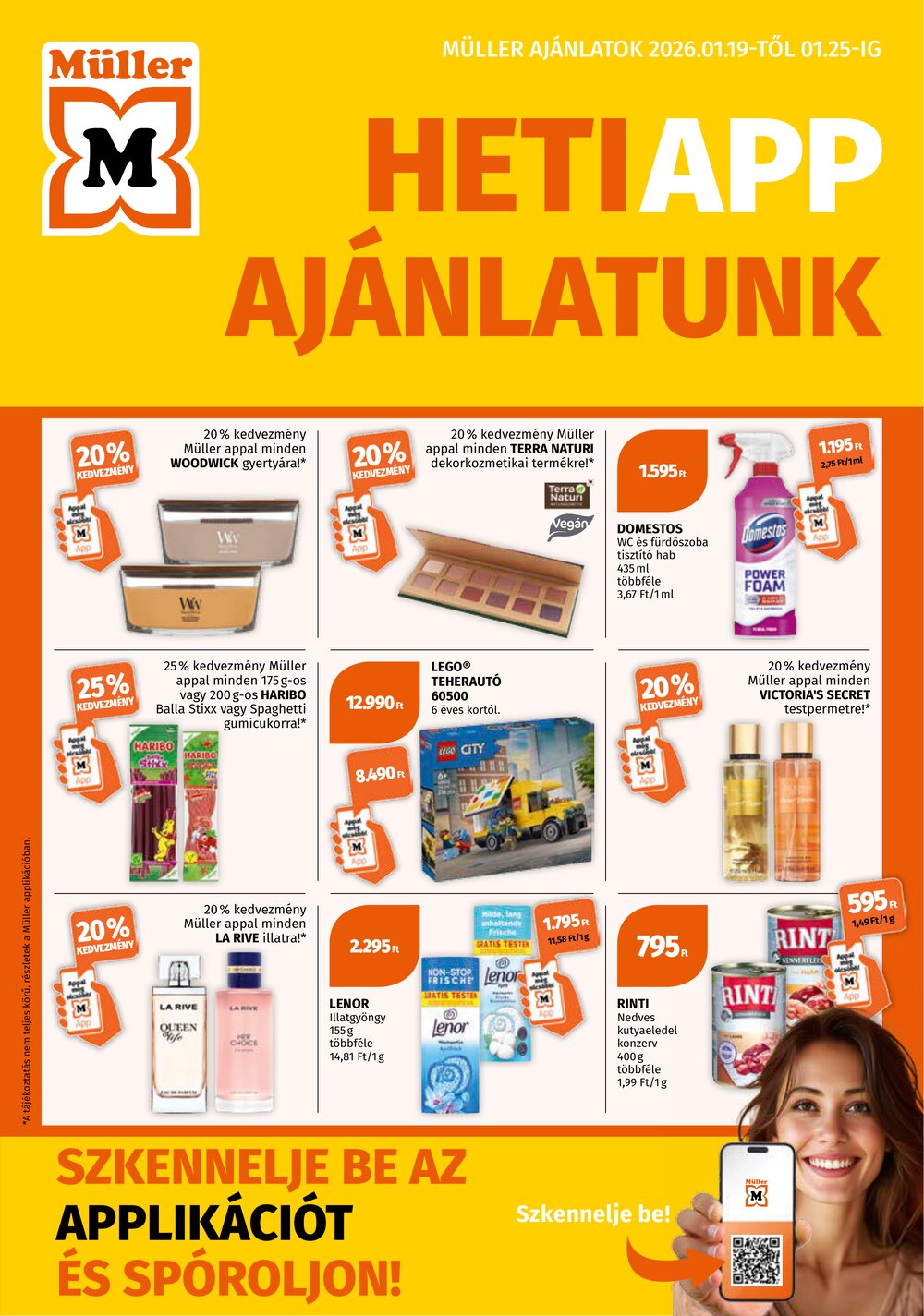 Müller drogéria akciós újság 2026.01.19-től - 1. oldal.