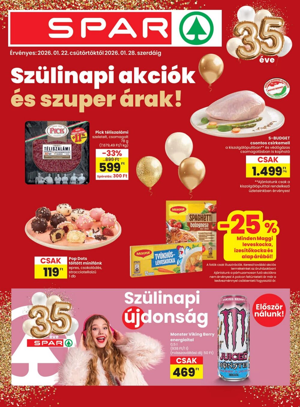 Spar akciós újság 2026.01.22-től - 1. oldal.