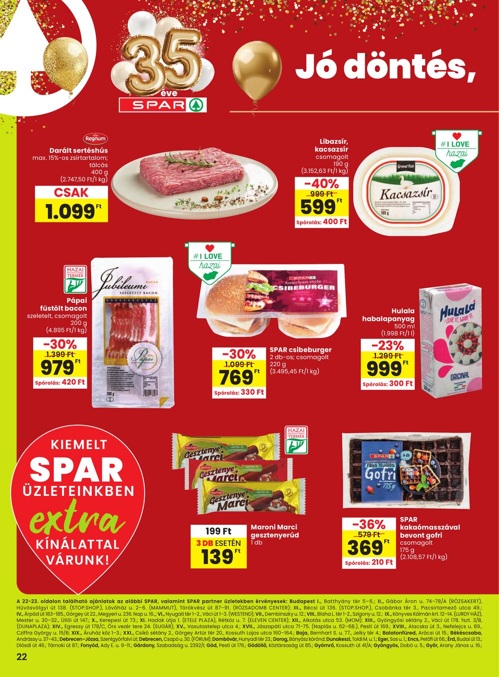 Spar Extra akciós újság 2026.01.22-től - 3. oldal.