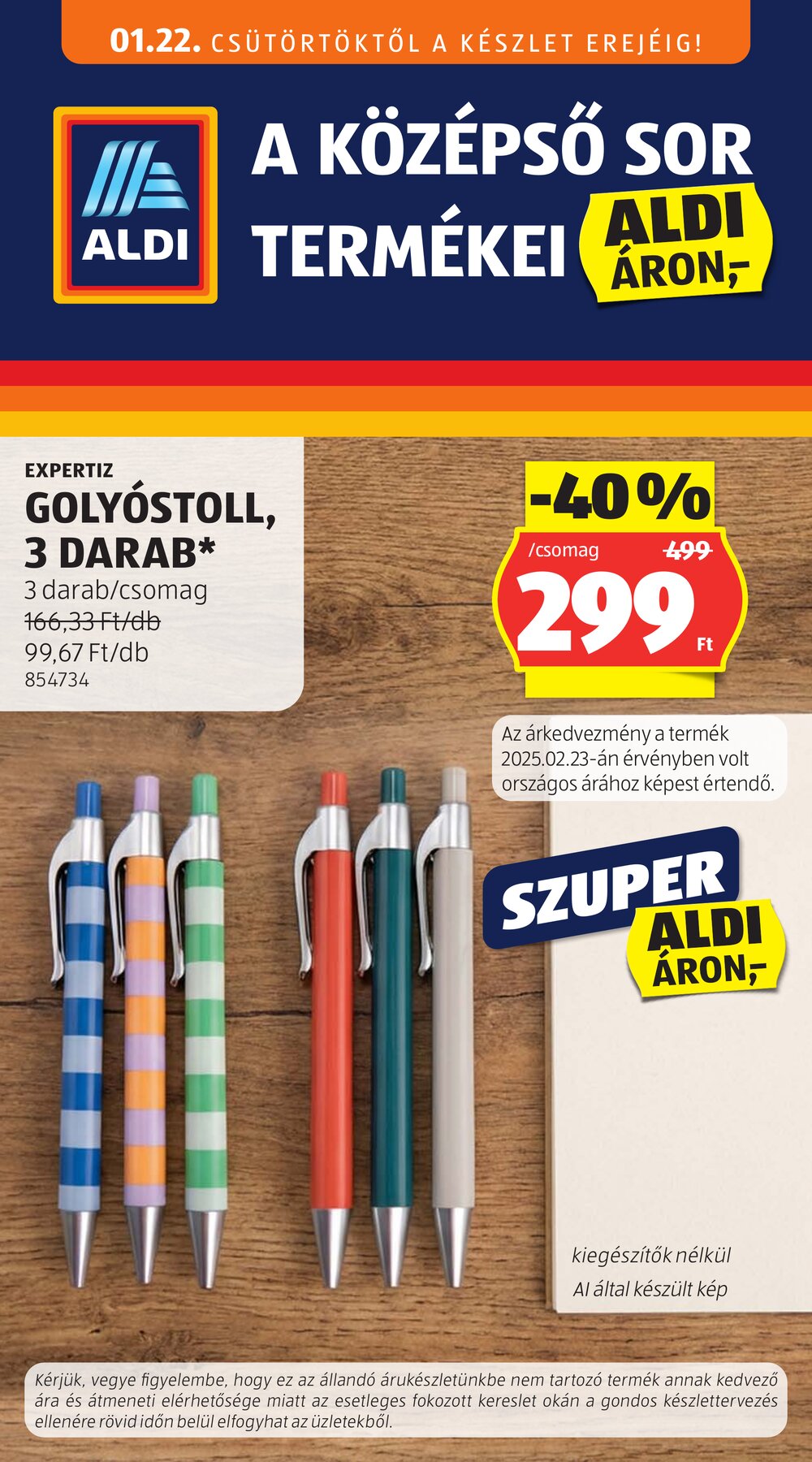 Aldi akciós újság 2026.01.22-től - 1. oldal.