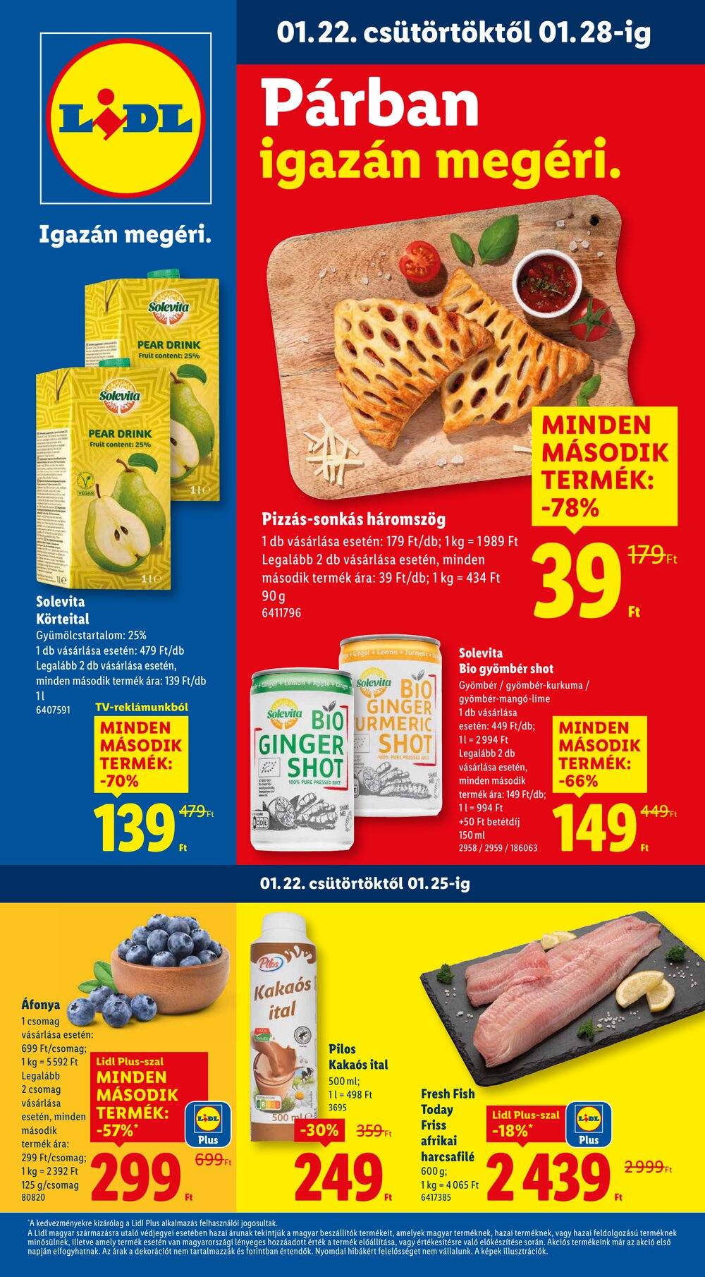Lidl akciós újság 2026.01.22-től - 1. oldal.